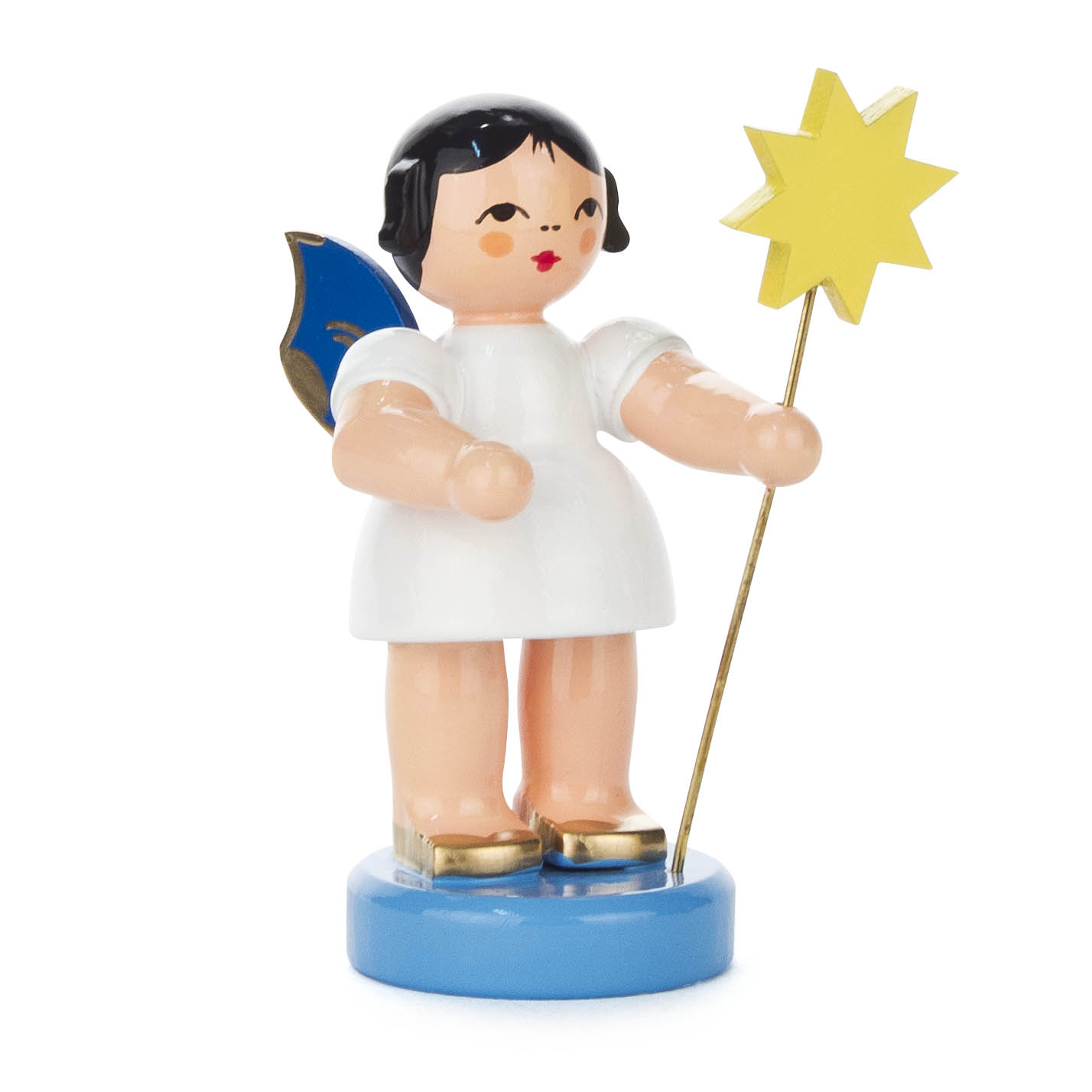Engel mit Stern stehend, blaue Flügel im Dregeno Online Shop günstig kaufen