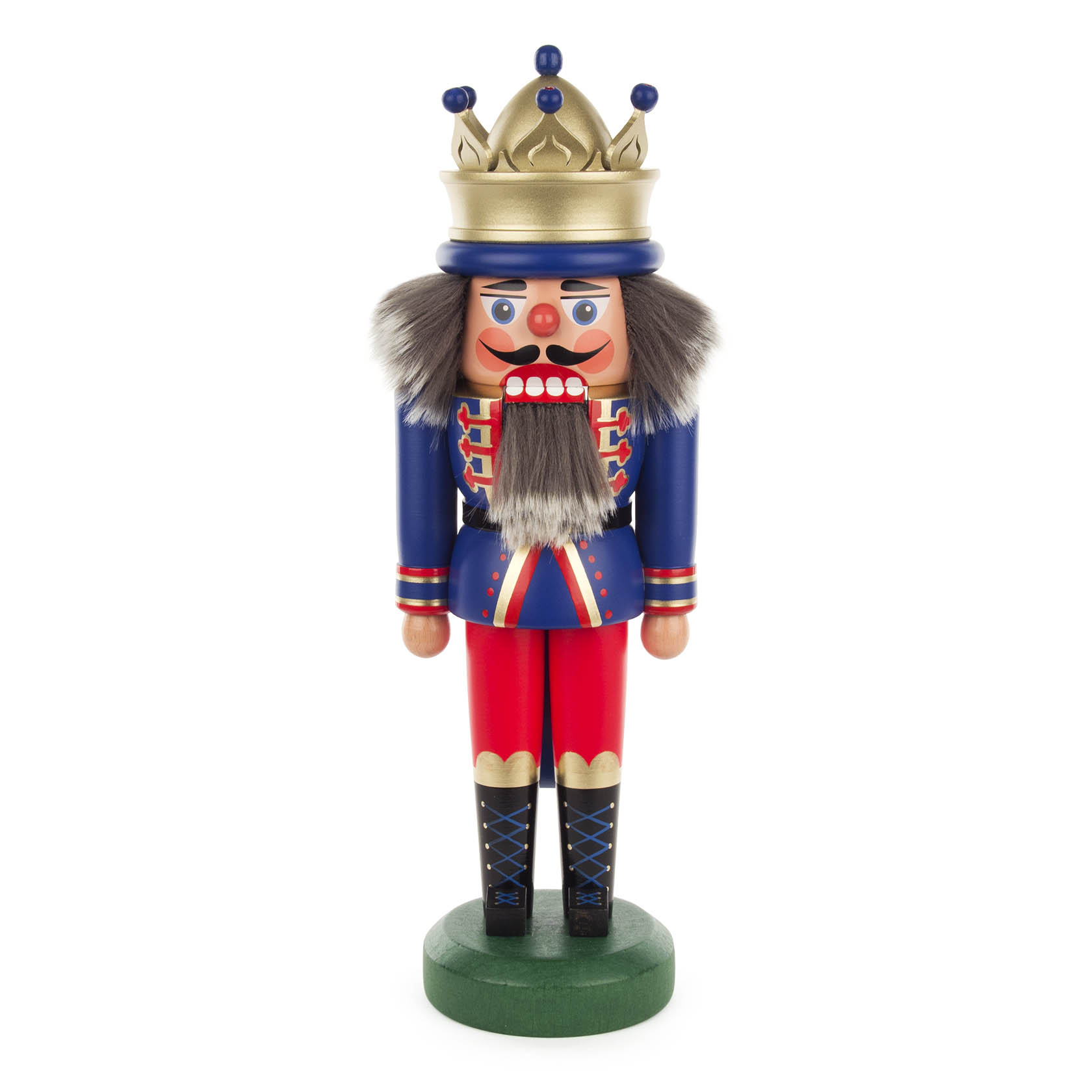 Nussknacker König mit Krone 30cm blau/matt im Dregeno Online Shop günstig kaufen