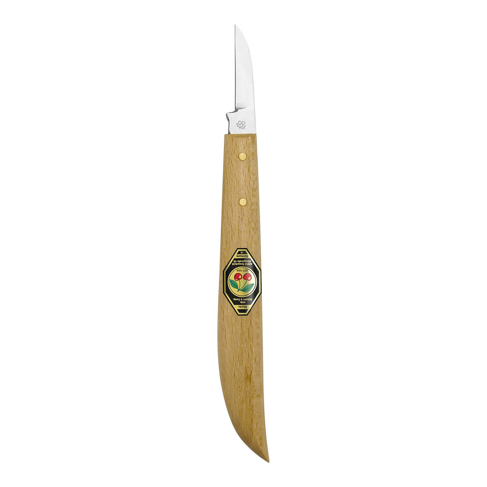 Kirschen-Kerbschnitzmesser Nr. 3358 mit rundem Rücken u. gerader Schneide im Dregeno Online Shop günstig kaufen