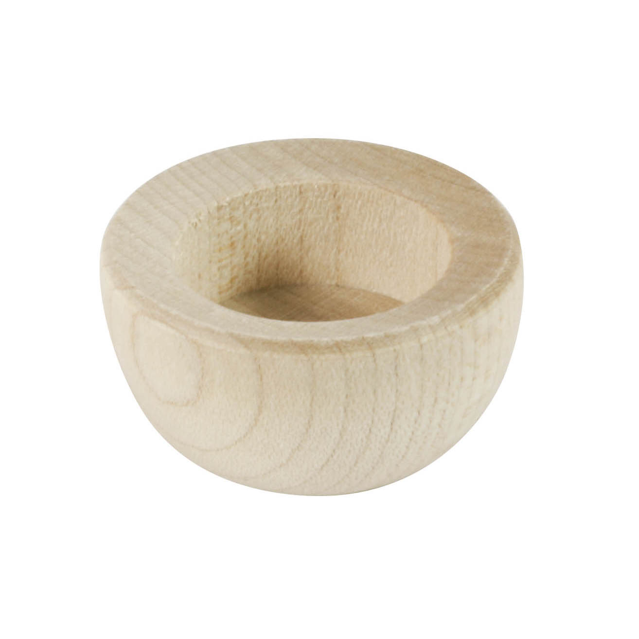 A round wooden sleeve in a bowl shape with a diameter of 22mm, featuring a hollowed center and light wood grain.