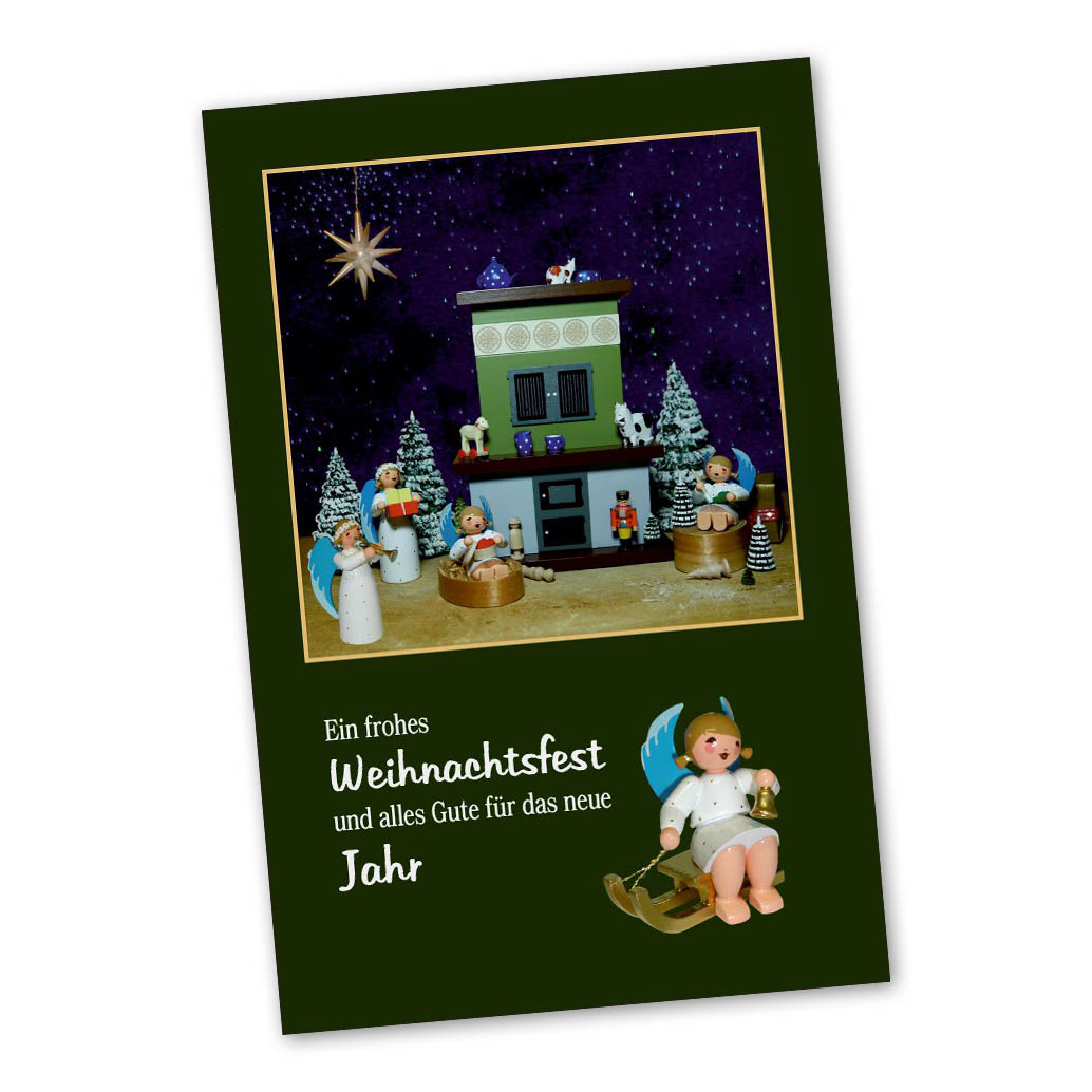 Weihnachtsklappkarte Engel mit Umschlag im Dregeno Online Shop günstig kaufen