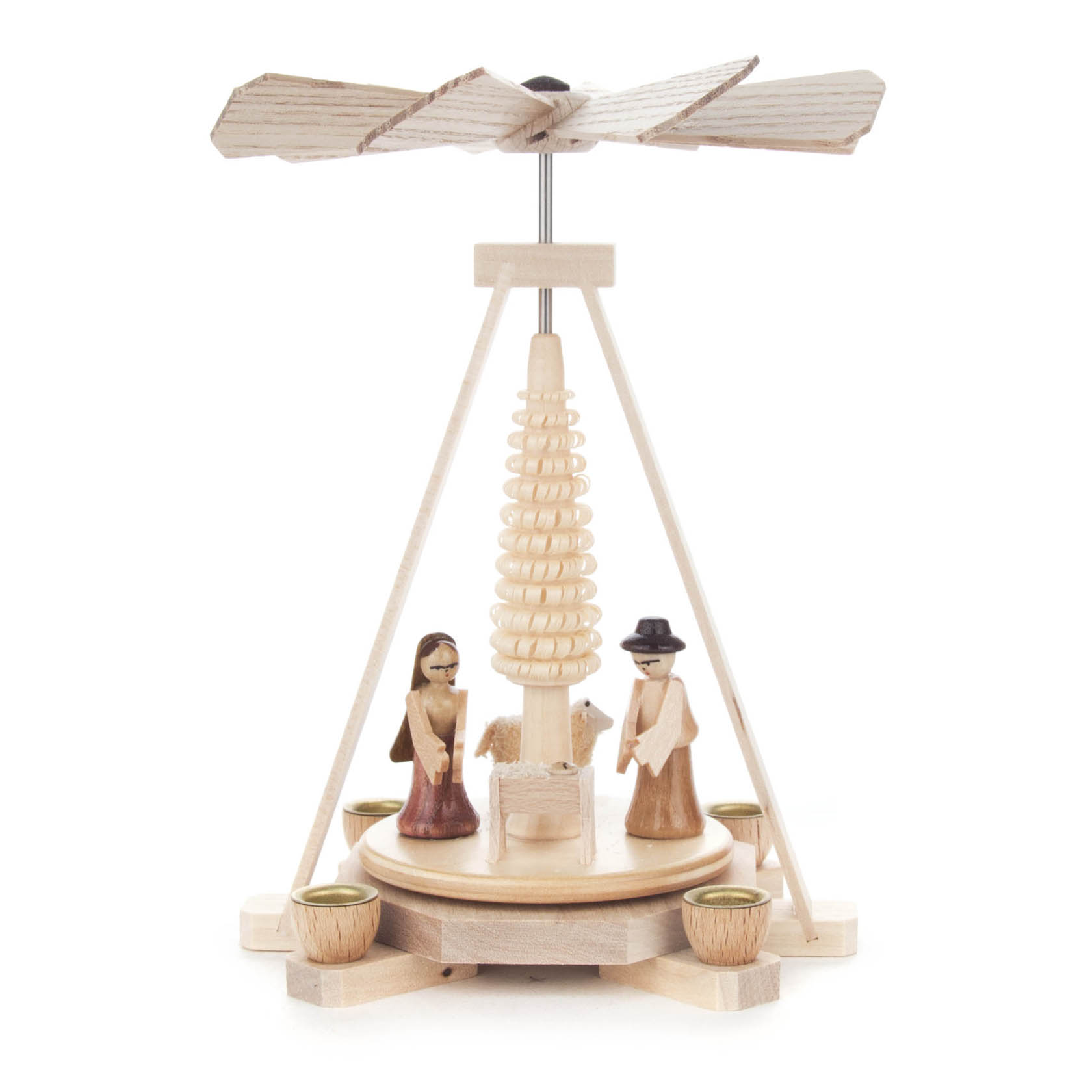 Mini-Pyramide mit Christi Geburt, für Kerzen d=10mm