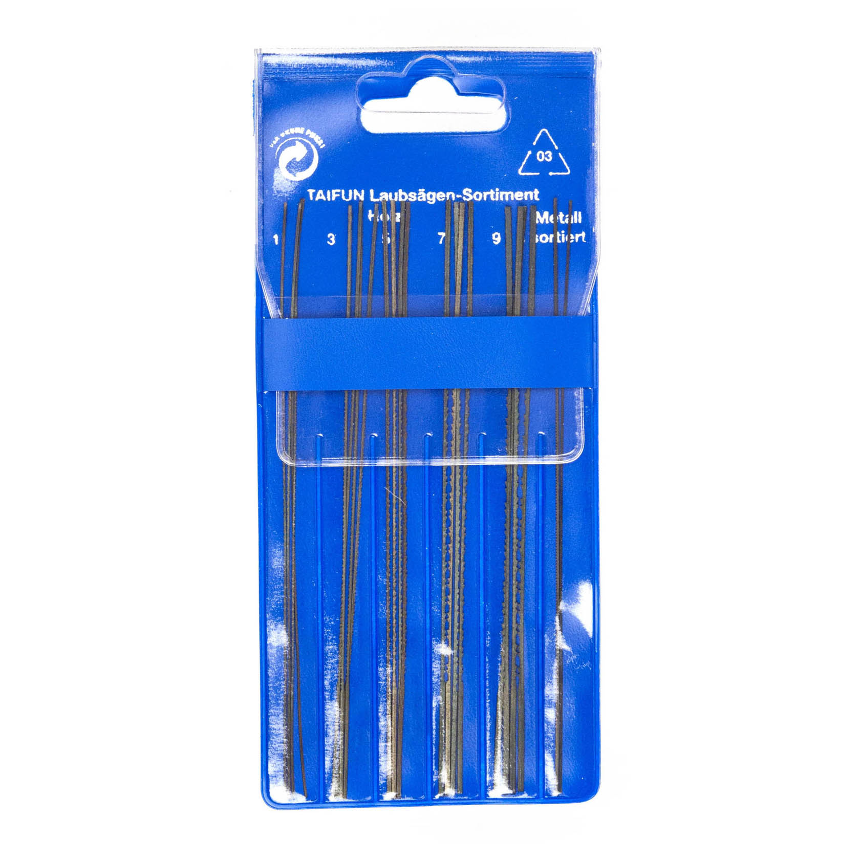 Laubsägeblätter Sortiment 130 mm je 4x in Stärken 1, 3, 5, 7, 9 + 2 x für Metall
