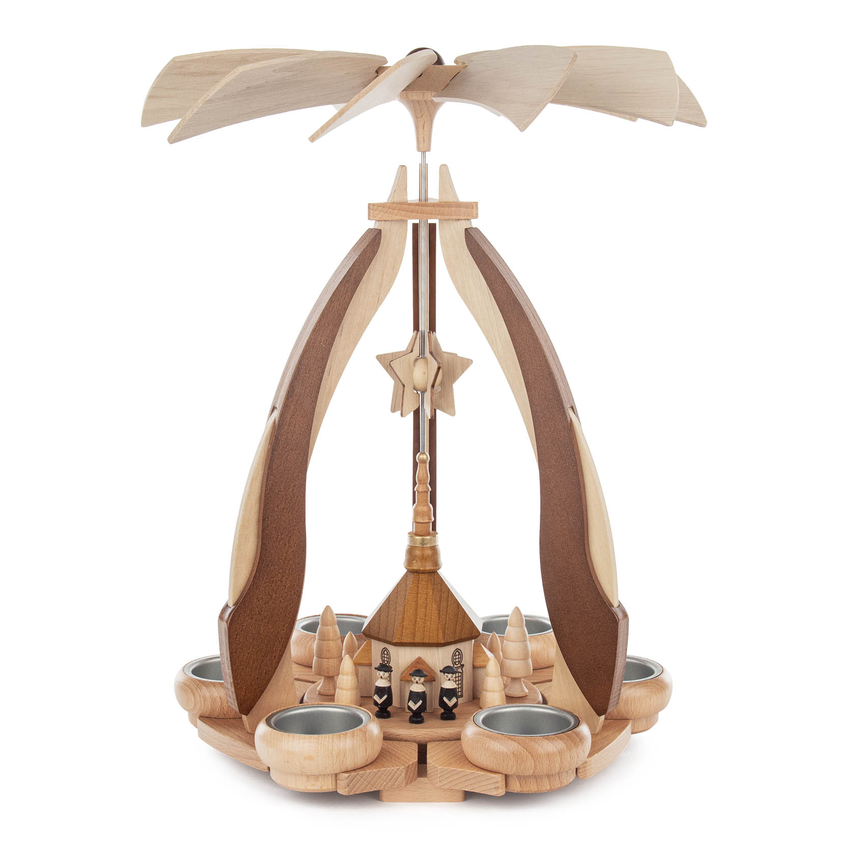 Design-Pyramide mit Seiffener Kirche, für Teelichte  im Dregeno Online Shop günstig kaufen