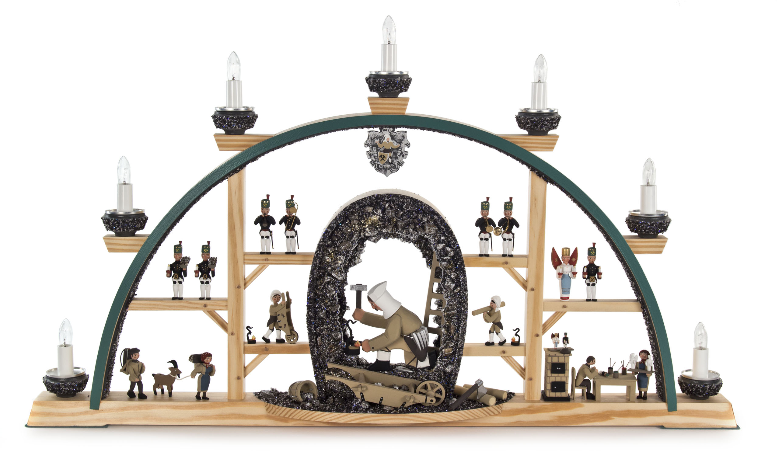 candle arch mining, electric lights