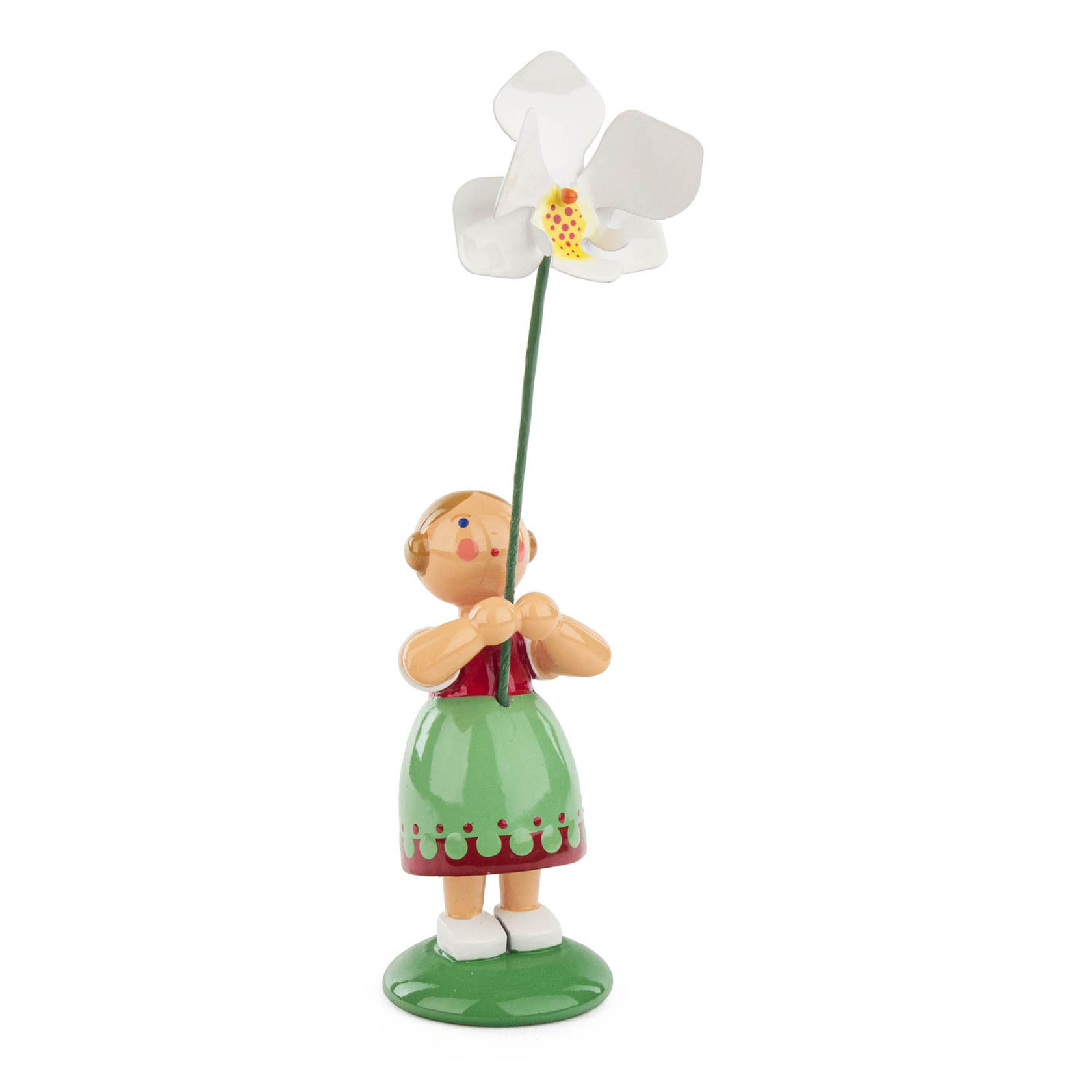 Blumenmädchen mit weißer Orchidee im Dregeno Online Shop günstig kaufen