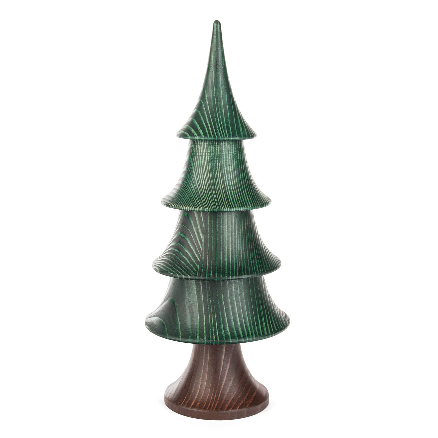 Massivholzbaum Stufenform spitz farbig gebeizt Höhe 27cm im Dregeno Online Shop günstig kaufen