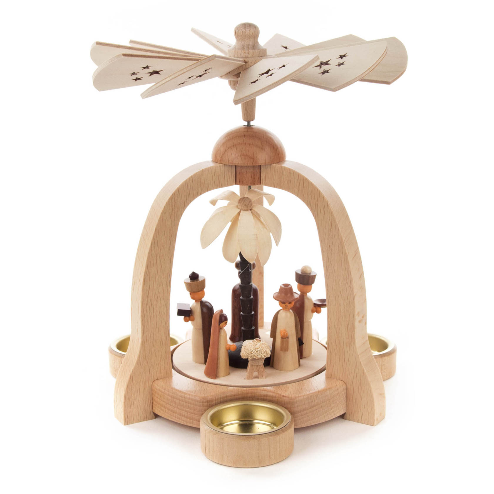 Pyramide Christi Geburt natur, klein für Teelichte im Dregeno Online Shop günstig kaufen