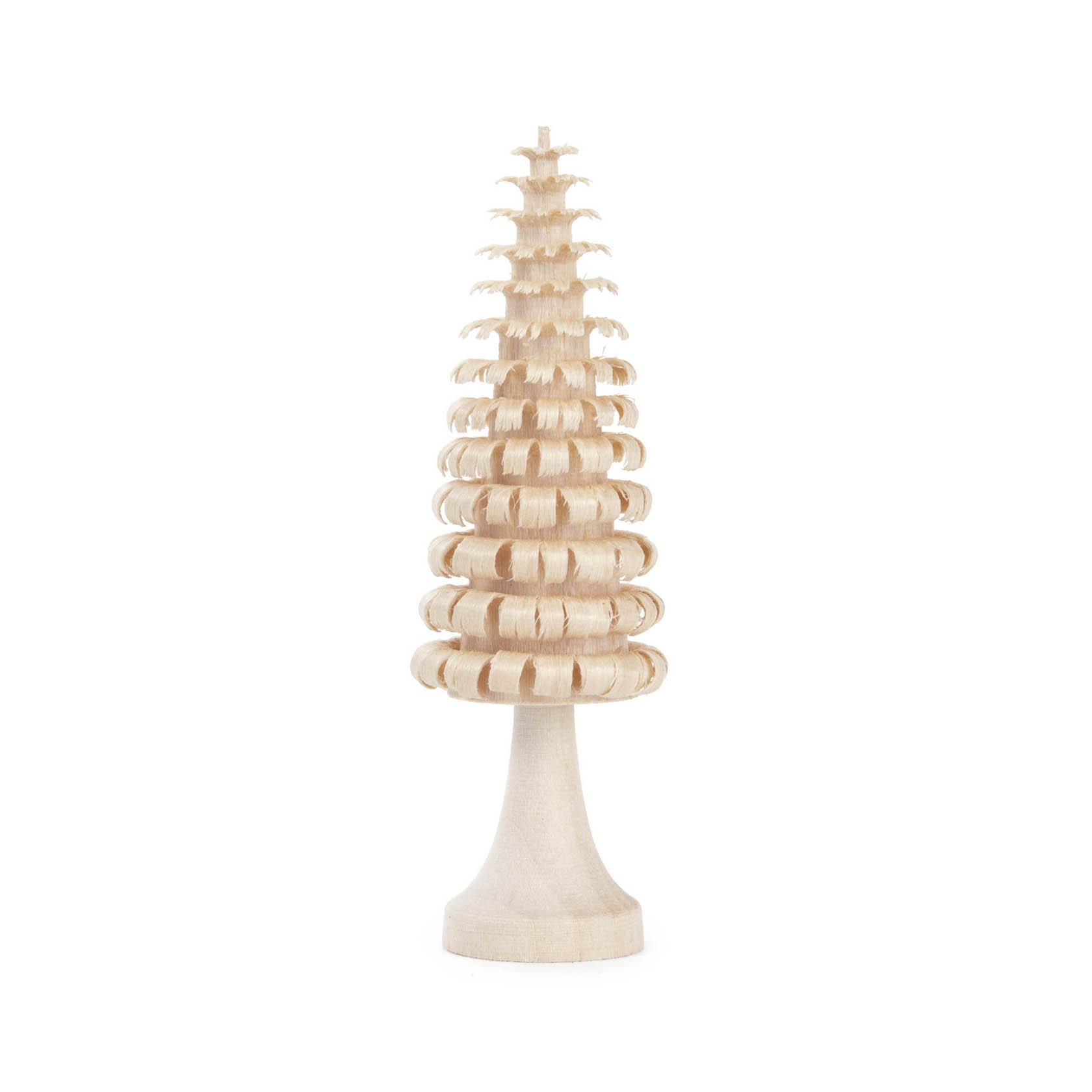 Small wooden ring-shaped tree with a smooth trunk, standing upright with multiple layers resembling branches. im Dregeno Online Shop günstig kaufen