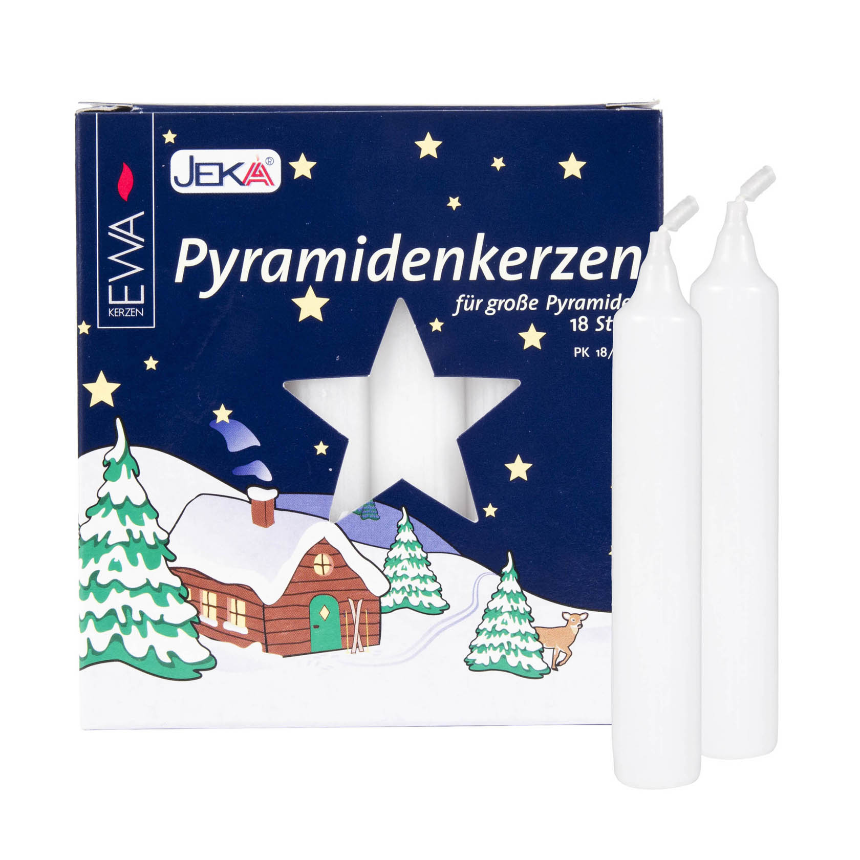 Pyramidenkerzen 17mm, weiß (18) im Dregeno Online Shop günstig kaufen