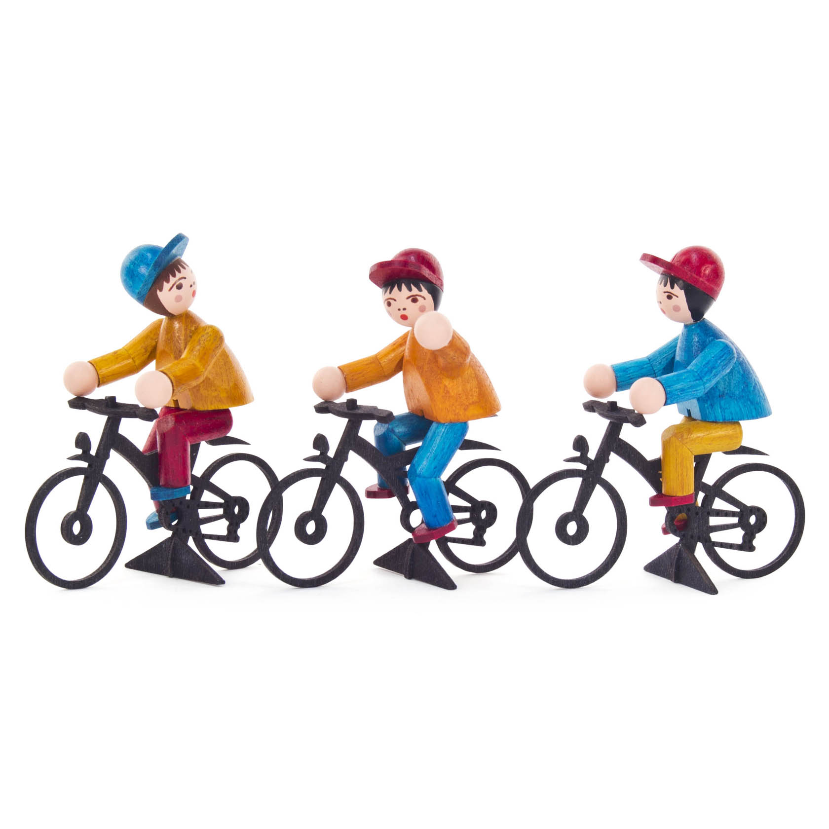 Fahrradfahrer farbig lasiert (3) im Dregeno Online Shop günstig kaufen