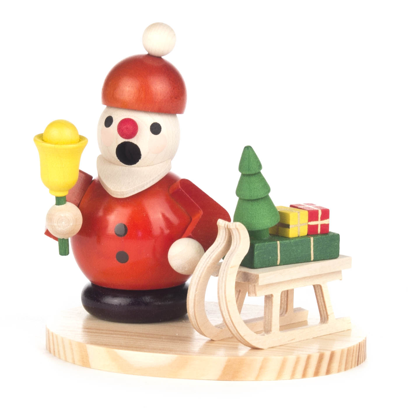 Mini-Räuchermann Weihnachtsmann mit Schlitten auf Sockel im Dregeno Online Shop günstig kaufen