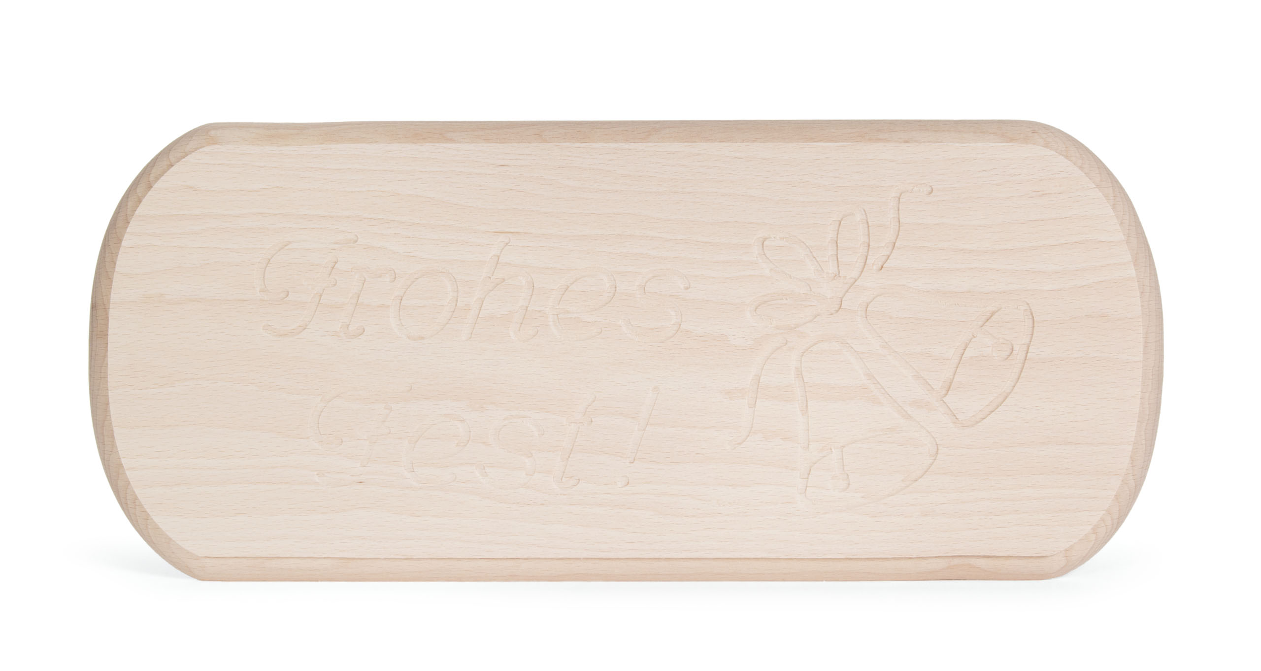 Stollenbrett klein mit Gravur "Frohes Fest" 