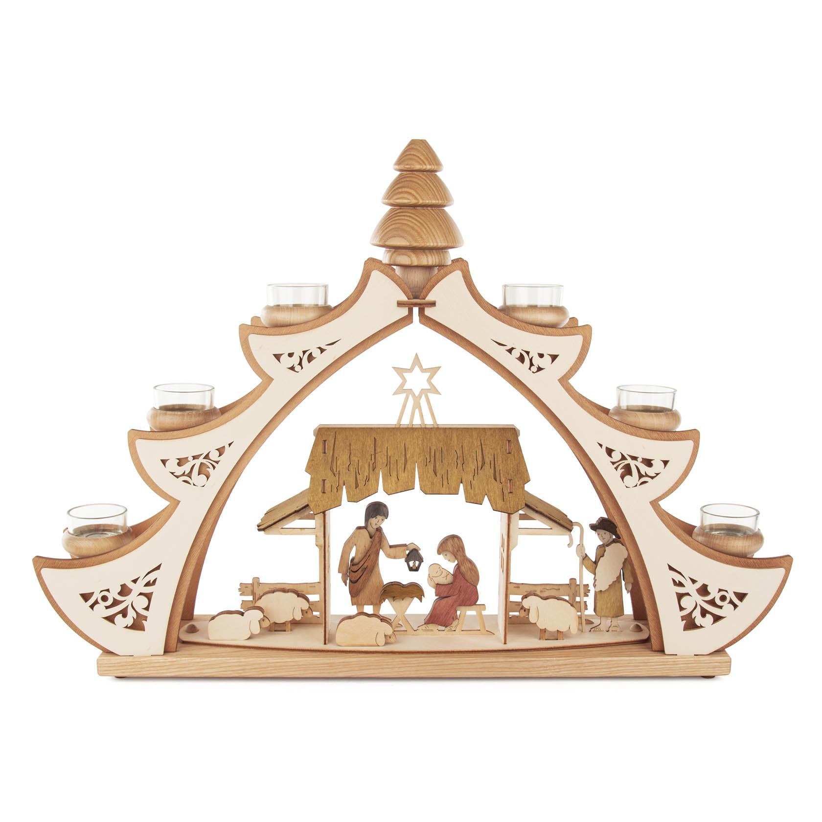 Bastelset Lichterbogen Motiv Krippe für Teelichte im Dregeno Online Shop günstig kaufen