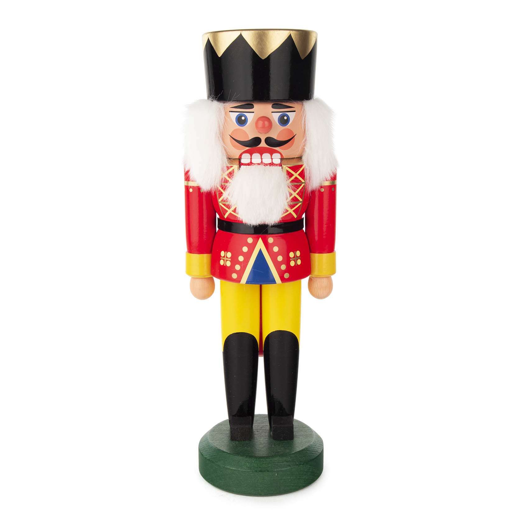 Nussknacker König rot-gelb, 28 cm
