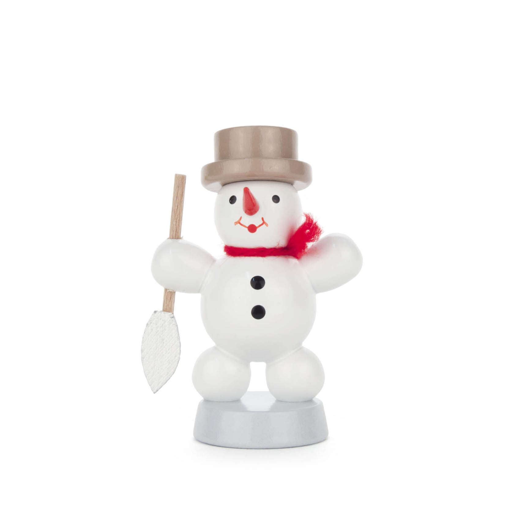 Schneemann mit Spaten