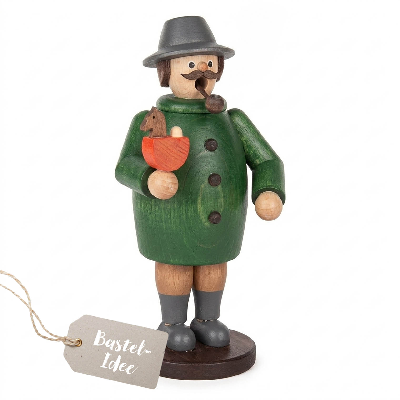 Bastelset Räuchermann 14,5cm mit Schaukelpferd im Dregeno Online Shop günstig kaufen