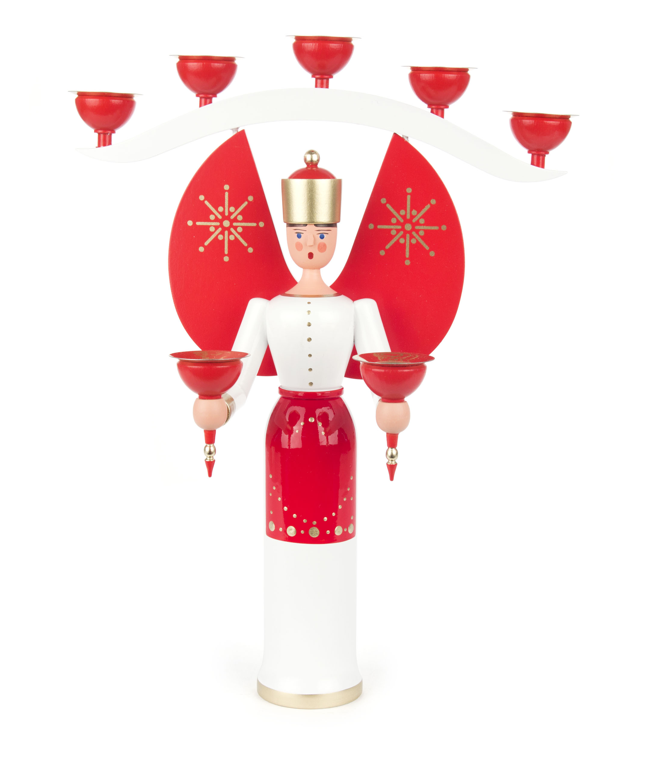 angel red with candle holder for candles 14 mm