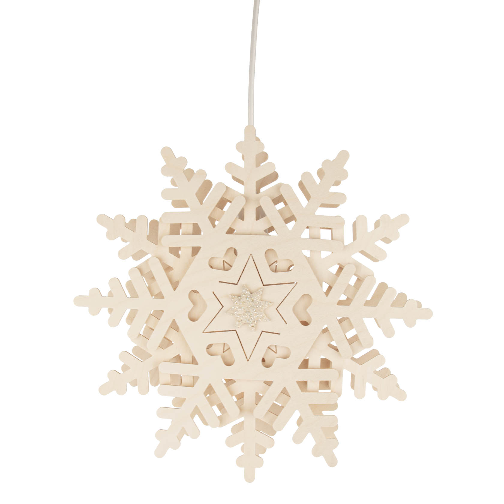Fensterbild Schneekristall mit elektrischer Beleuchtung im Dregeno Online Shop günstig kaufen