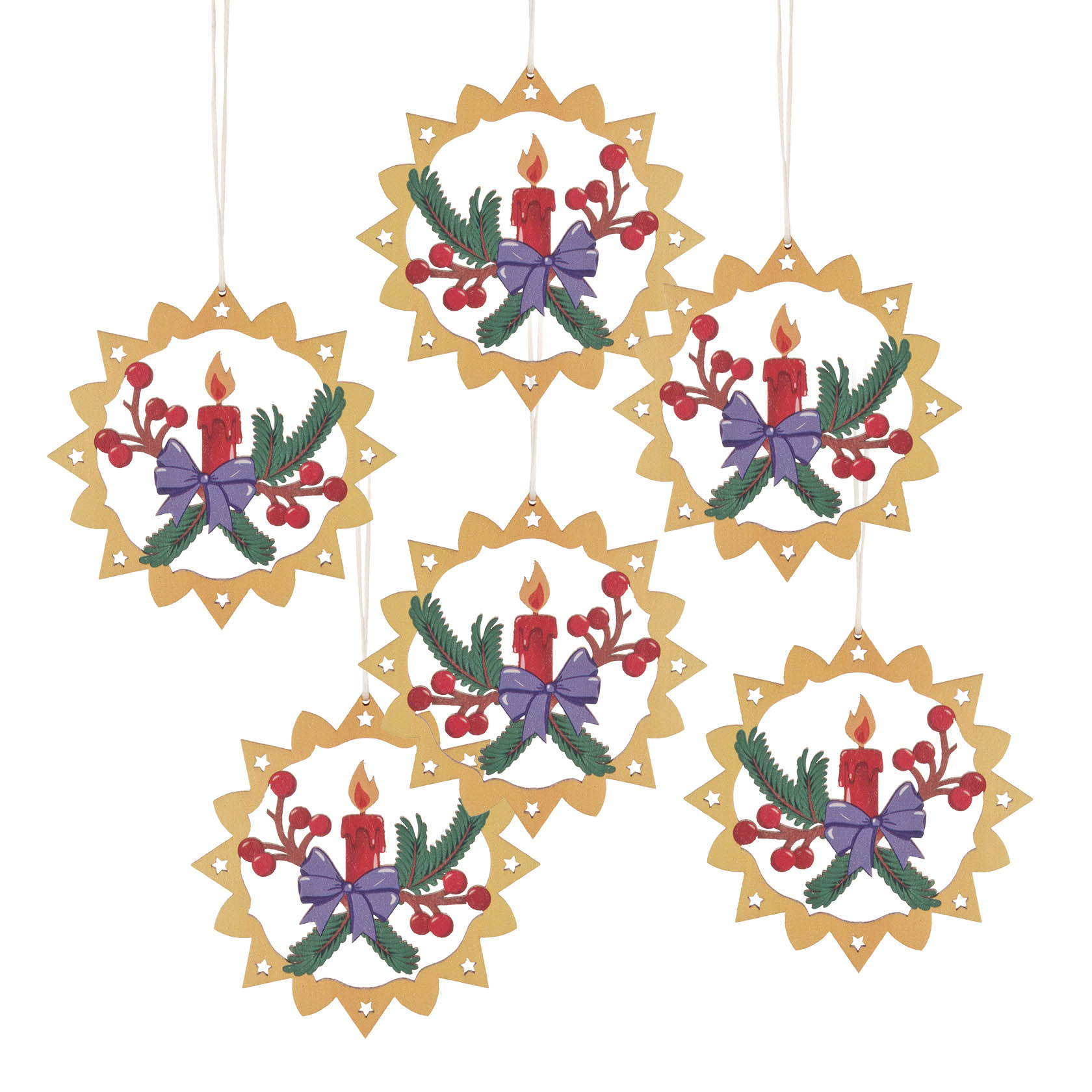 Behang Kerze bunt (VE 6)