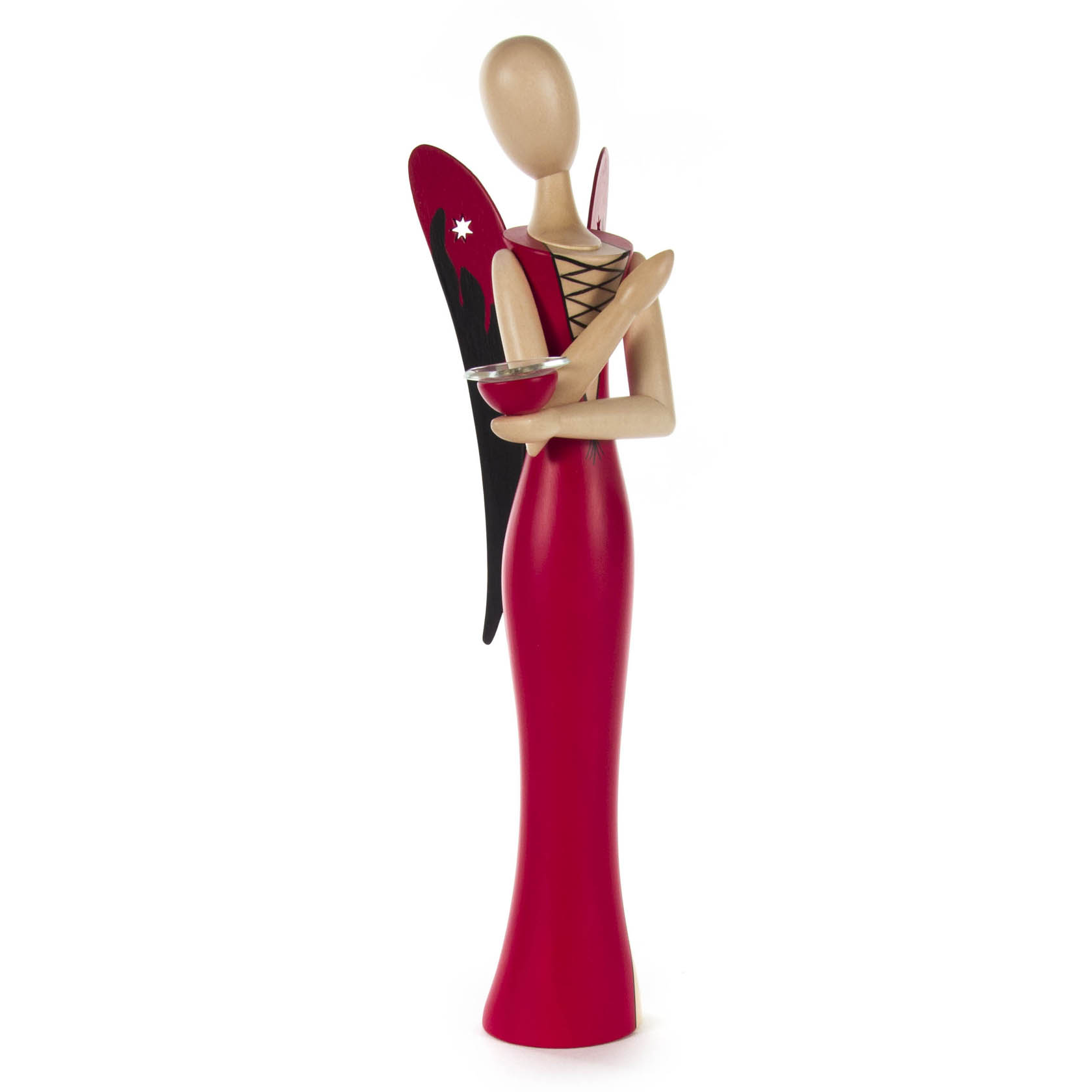 Engel Sexy Lady 24,5cm  mit Kerzenhalter -Sternkopf-