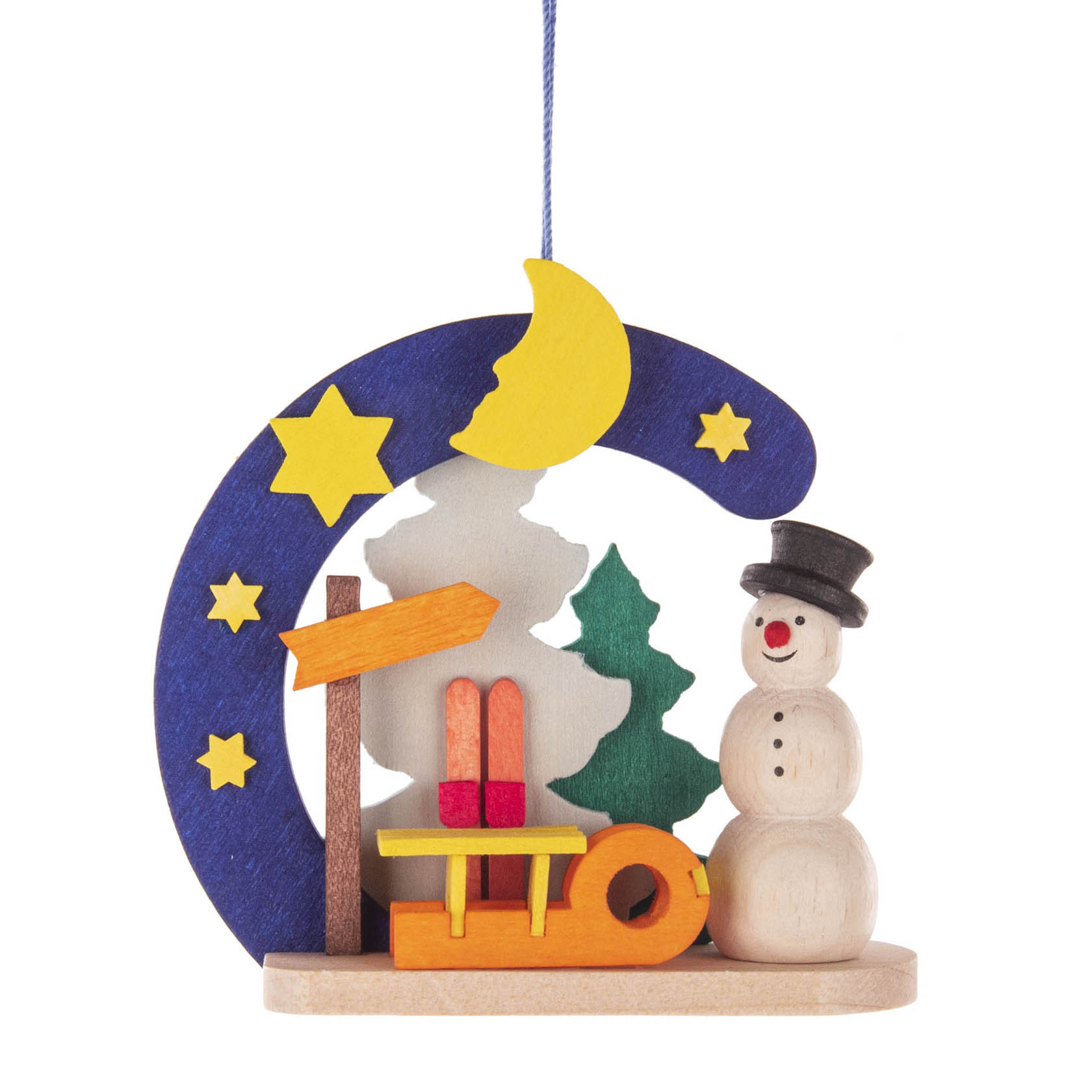 Behang Schneemann mit Schlitten