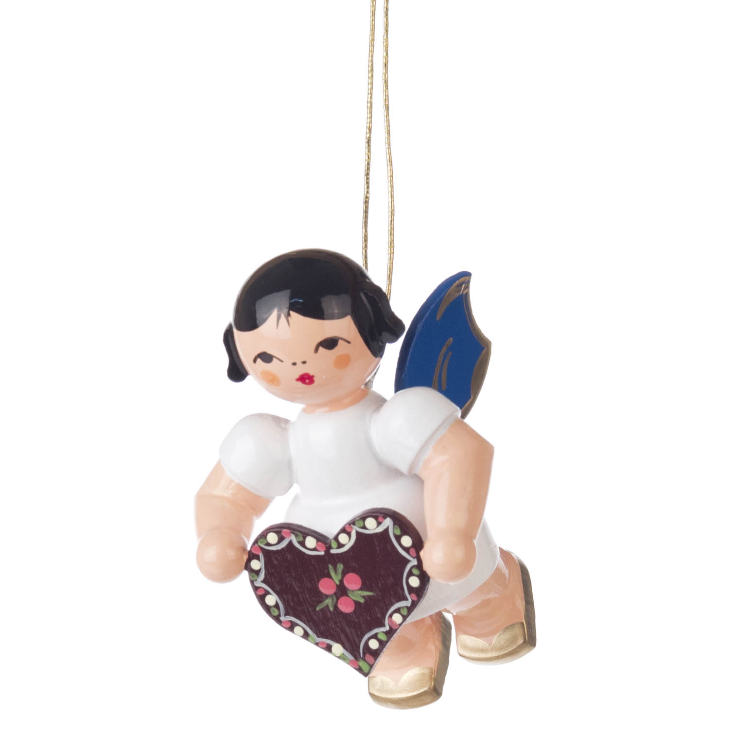 Behang Engel mit Lebkuchenherz, blaue Flügel im Dregeno Online Shop günstig kaufen