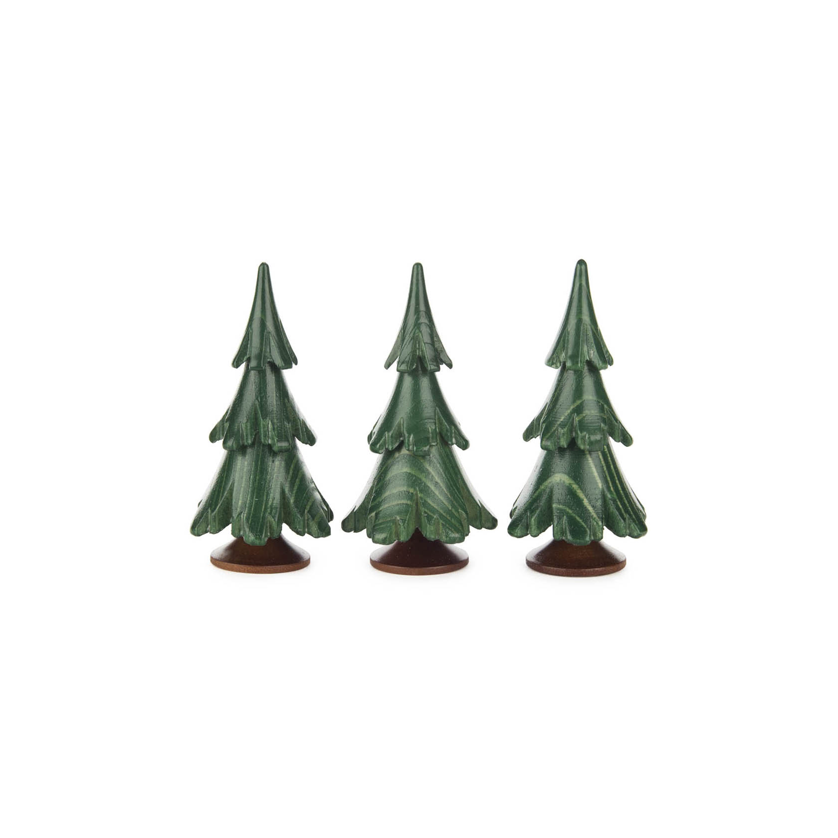 Massivholzbaum grün lasiert 6,5cm (3 Stück)