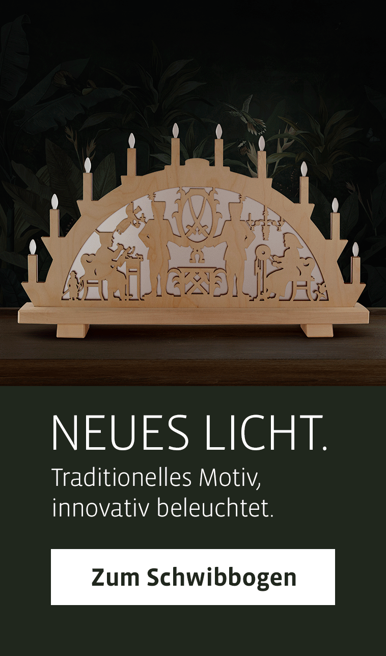 LED-Schwibbogen "schLICHT" mit Schwarzenberger Motiv