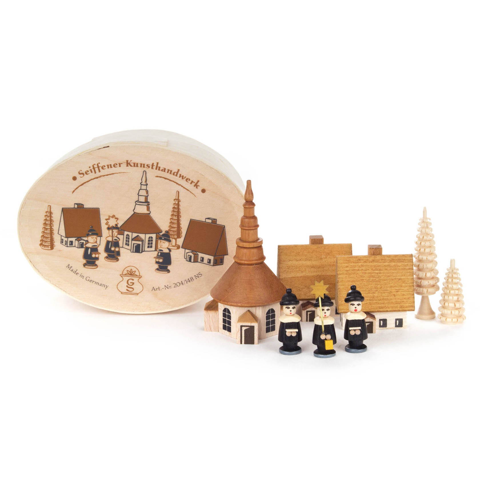 Kurrende mit Seiffener Kirche natur in Spandose im Dregeno Online Shop günstig kaufen