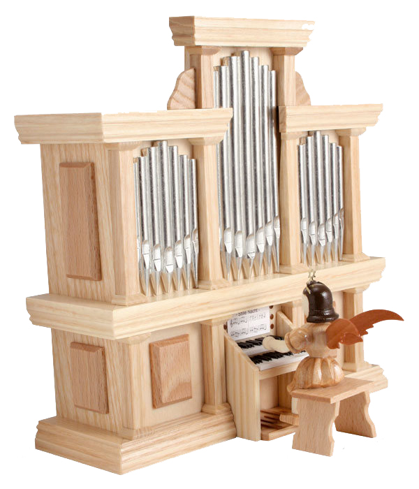 Engel an der Orgel mit 36-stimmigem schweizer Spielwerk "Stille Nacht" 