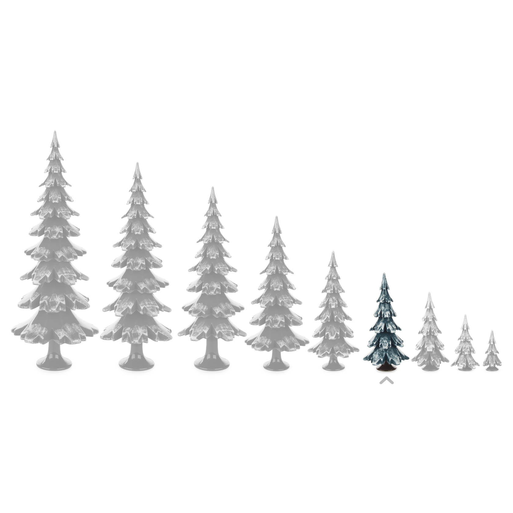 Massivholzbaum grün/weiß 15,5 cm