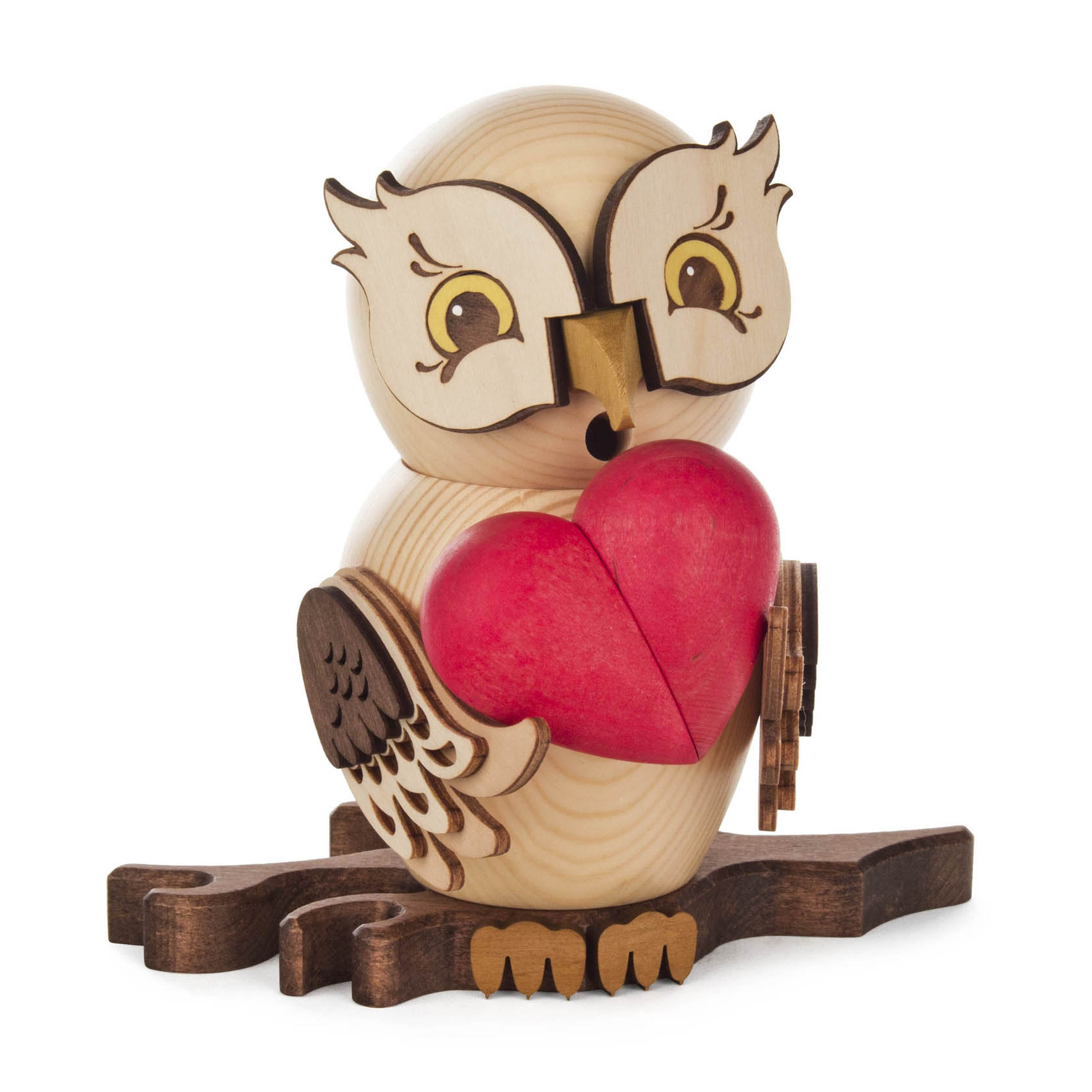 wooden  smoker owl with heart im Dregeno Online Shop günstig kaufen