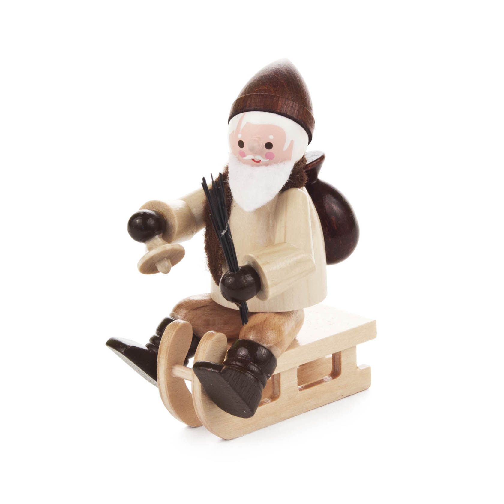 Nikolaus auf Schlitten natur
