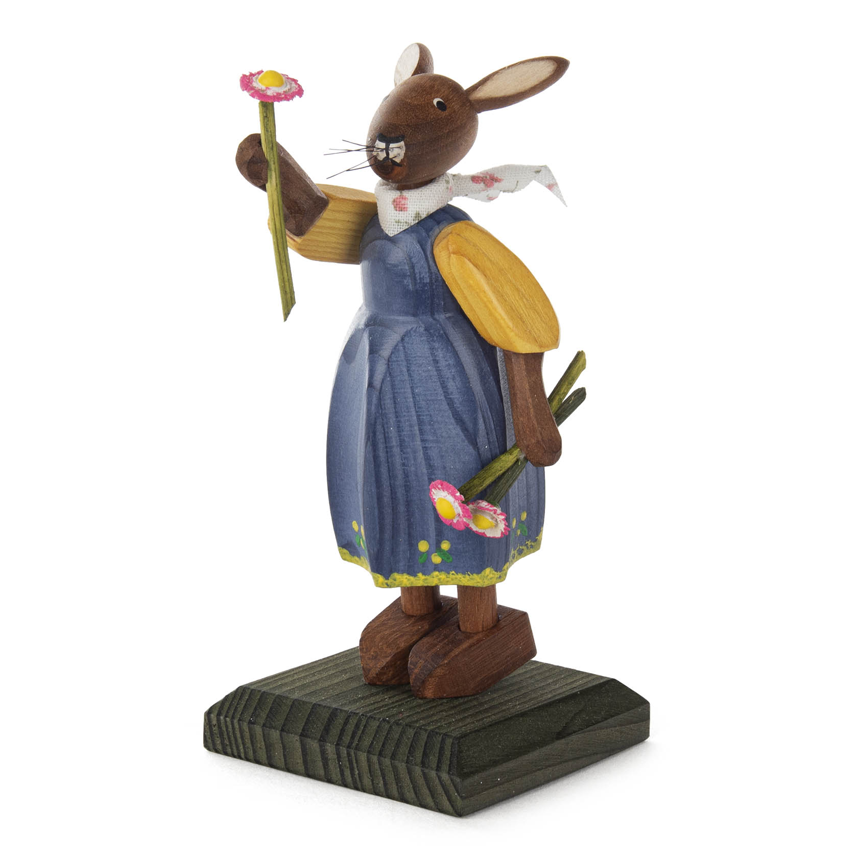 Hasenmädchen mit Blumen, blaues Kleid im Dregeno Online Shop günstig kaufen