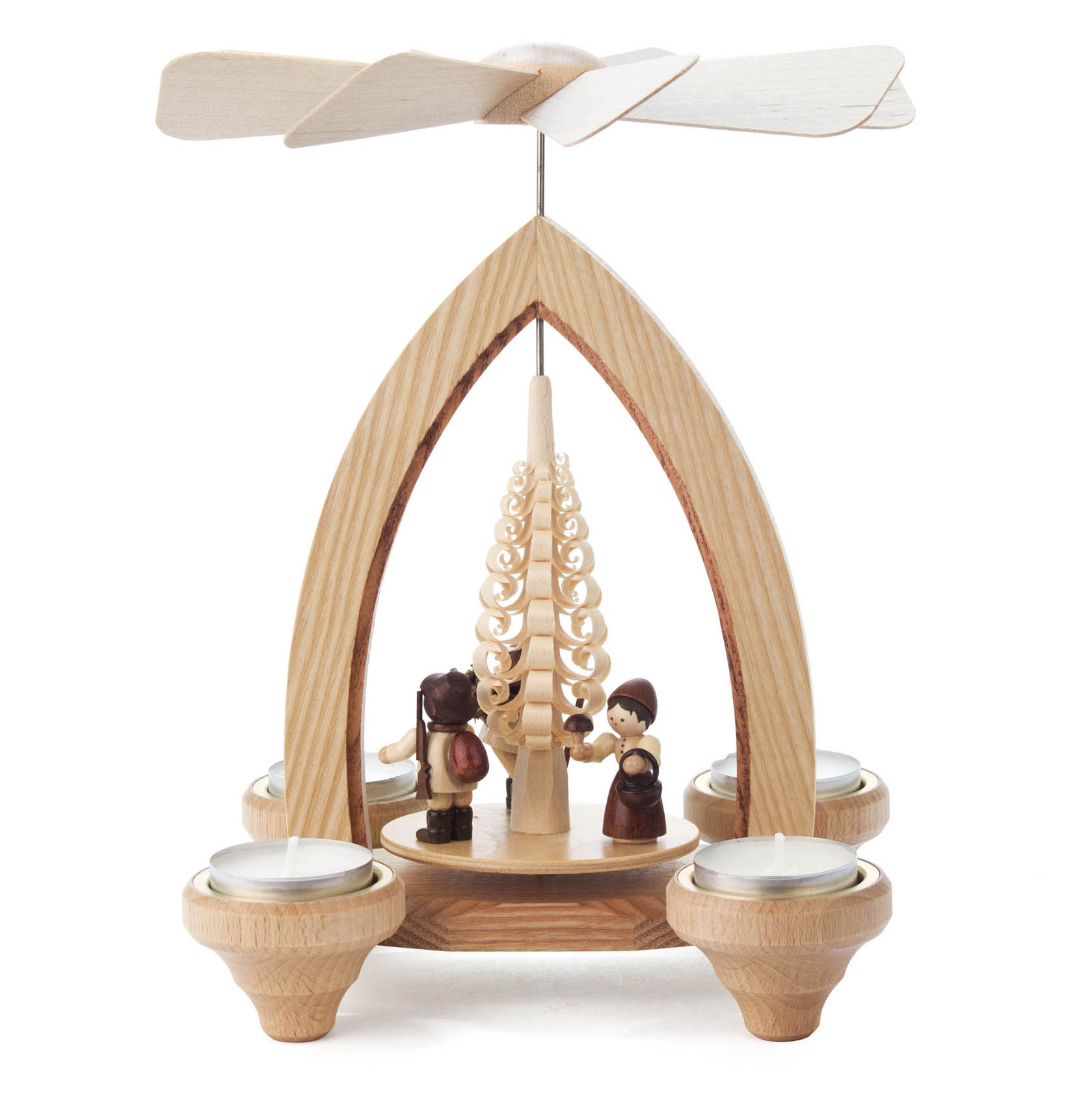 Pyramide mit Waldleuten, für Teelichte im Dregeno Online Shop günstig kaufen