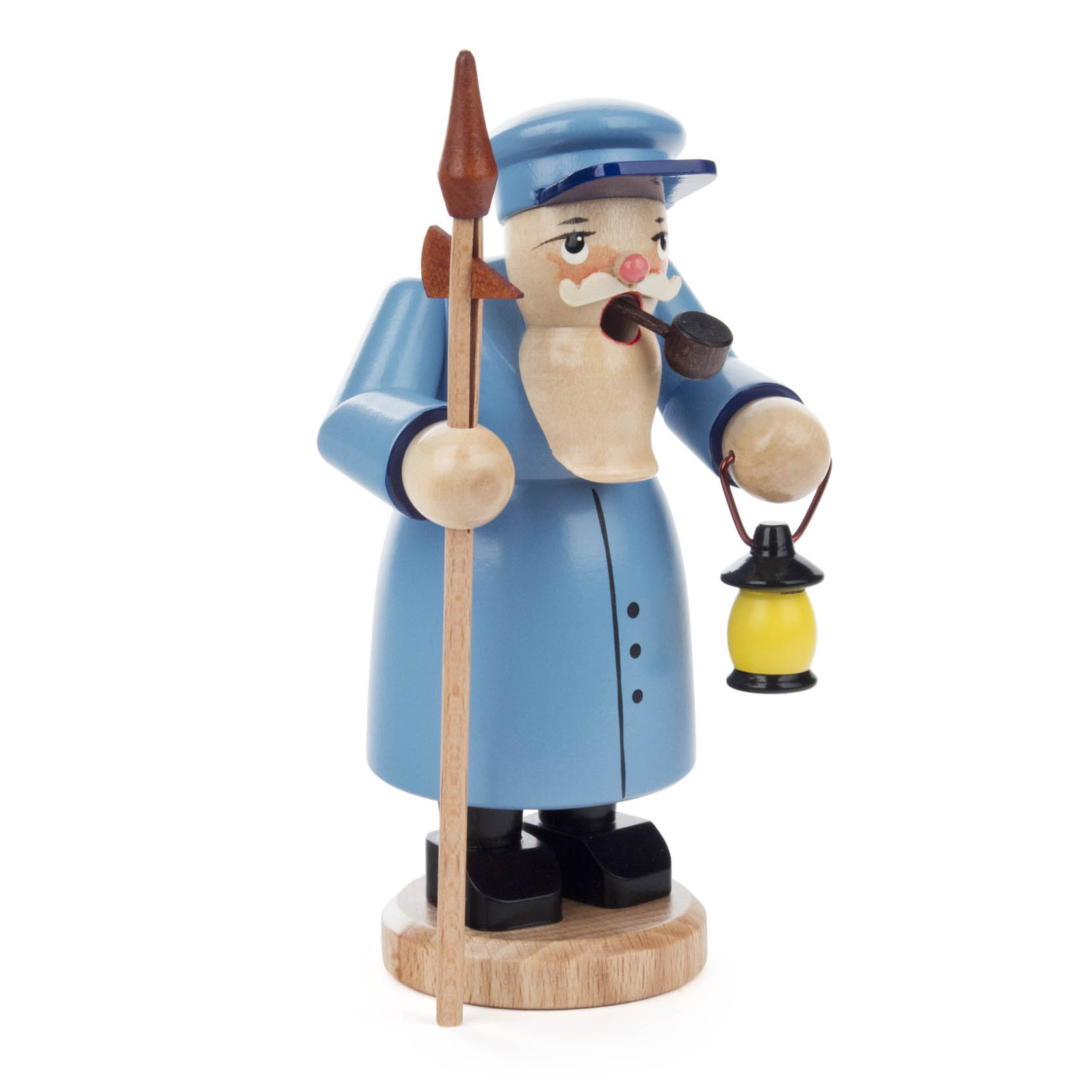 Mini-Räuchermann Nachtwächter blau