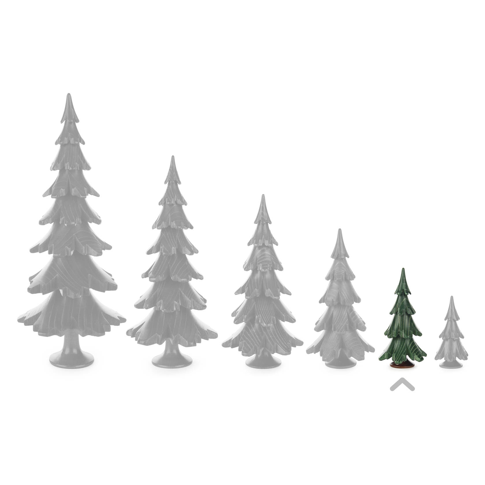 Massivholzbaum grün lasiert,  9,5cm