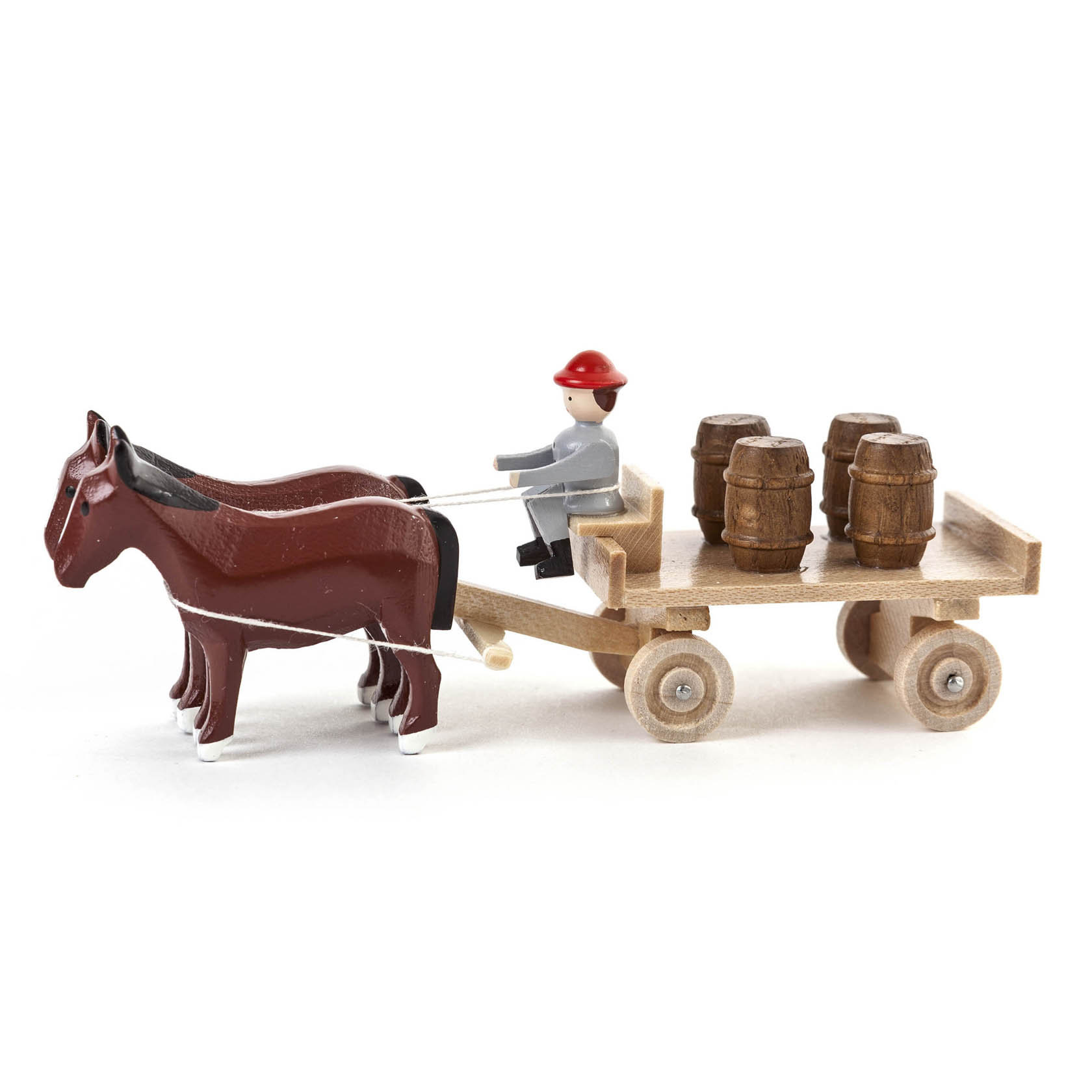 Gespann Pferde mit Tafelwagen und Fässern im Dregeno Online Shop günstig kaufen
