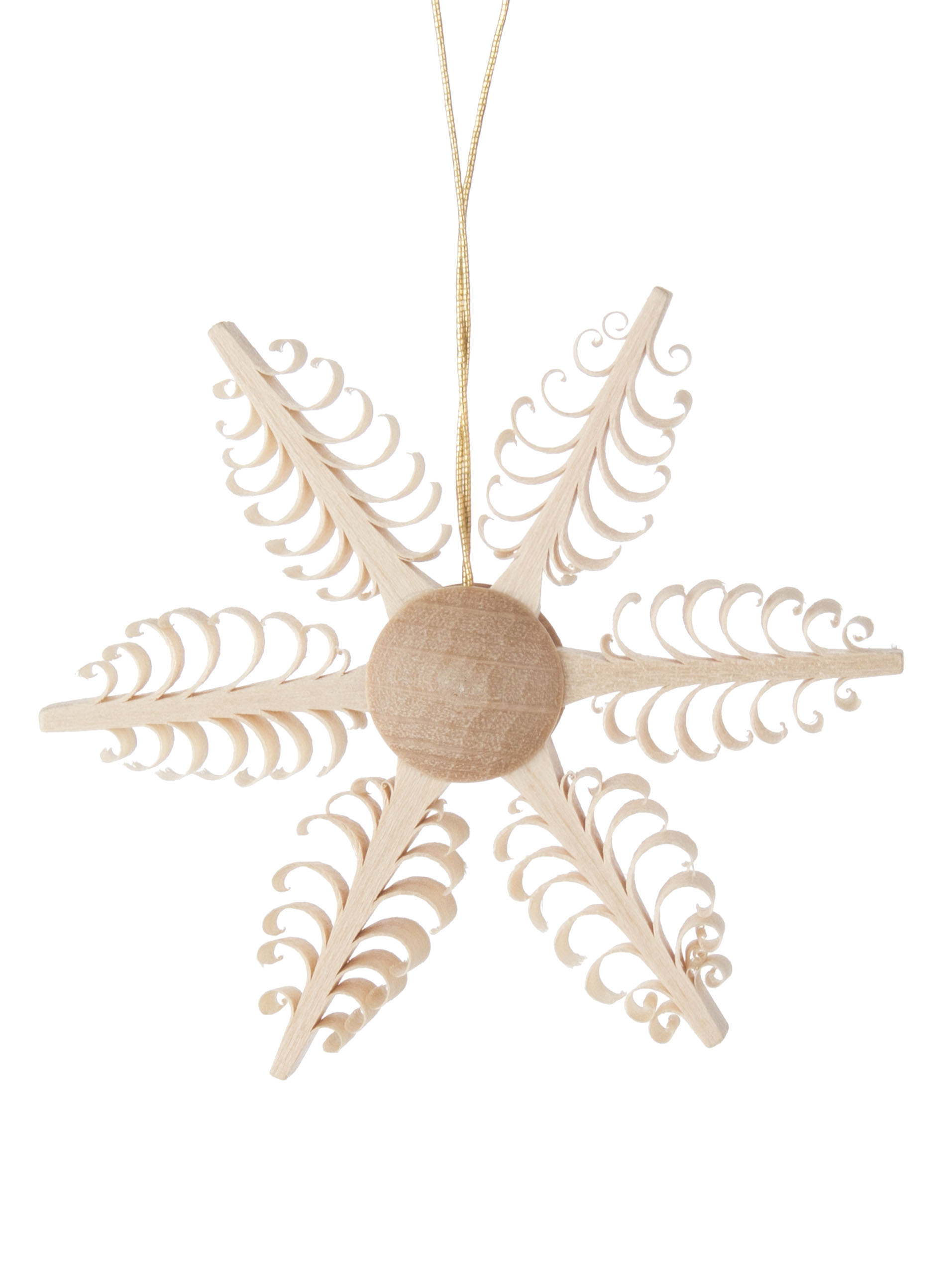 ornament wood chip star