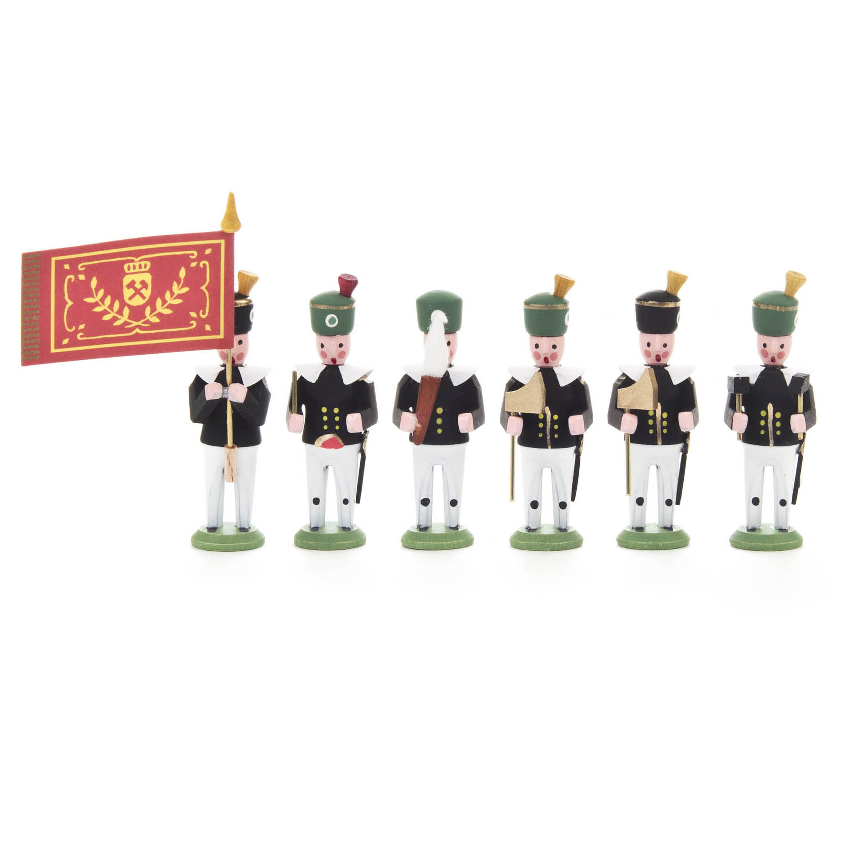 Bergaufzug Fahnenträger, Dirigent, Fackelträger, Bergleute (6)