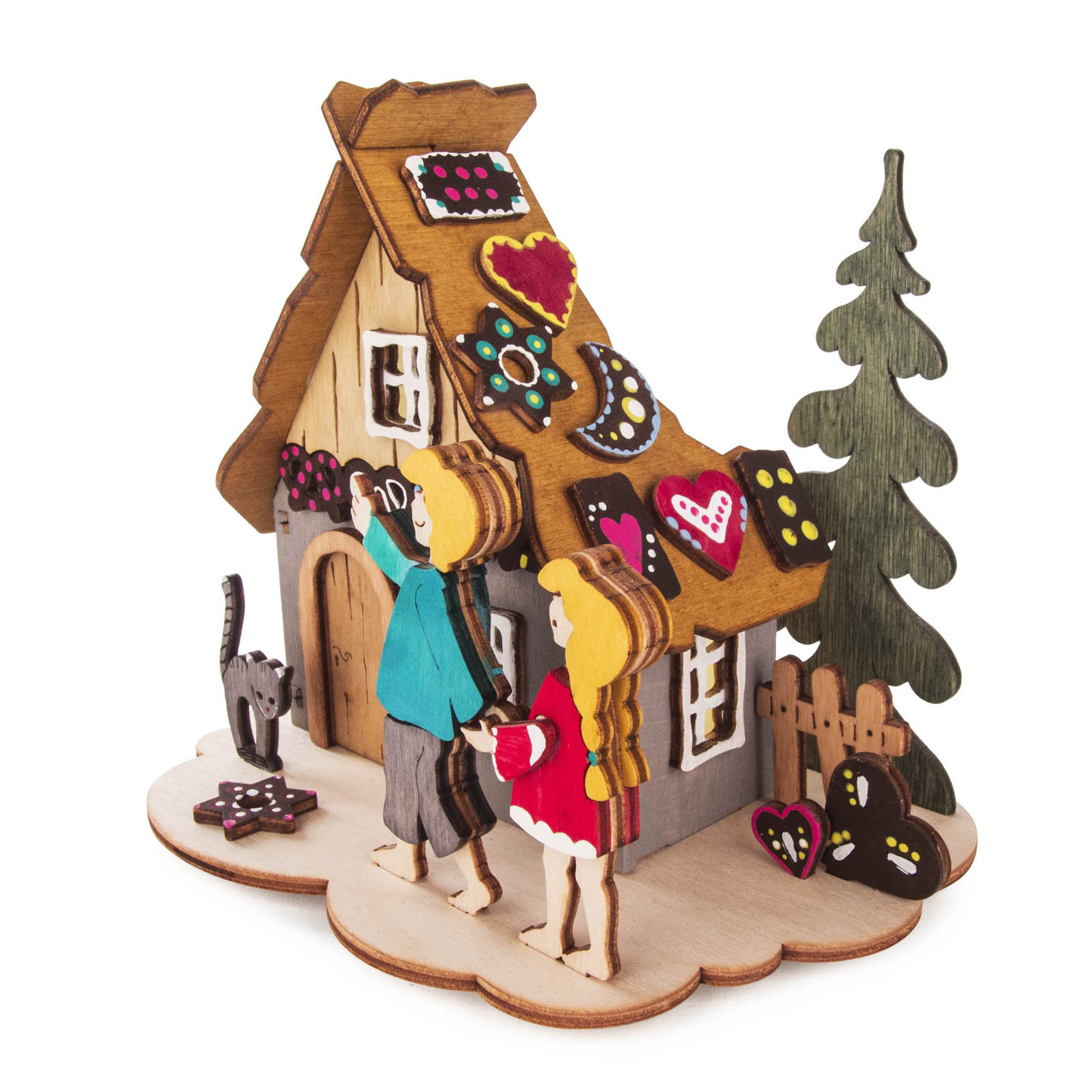 wooden kit candle holder Hänsel/Gretel