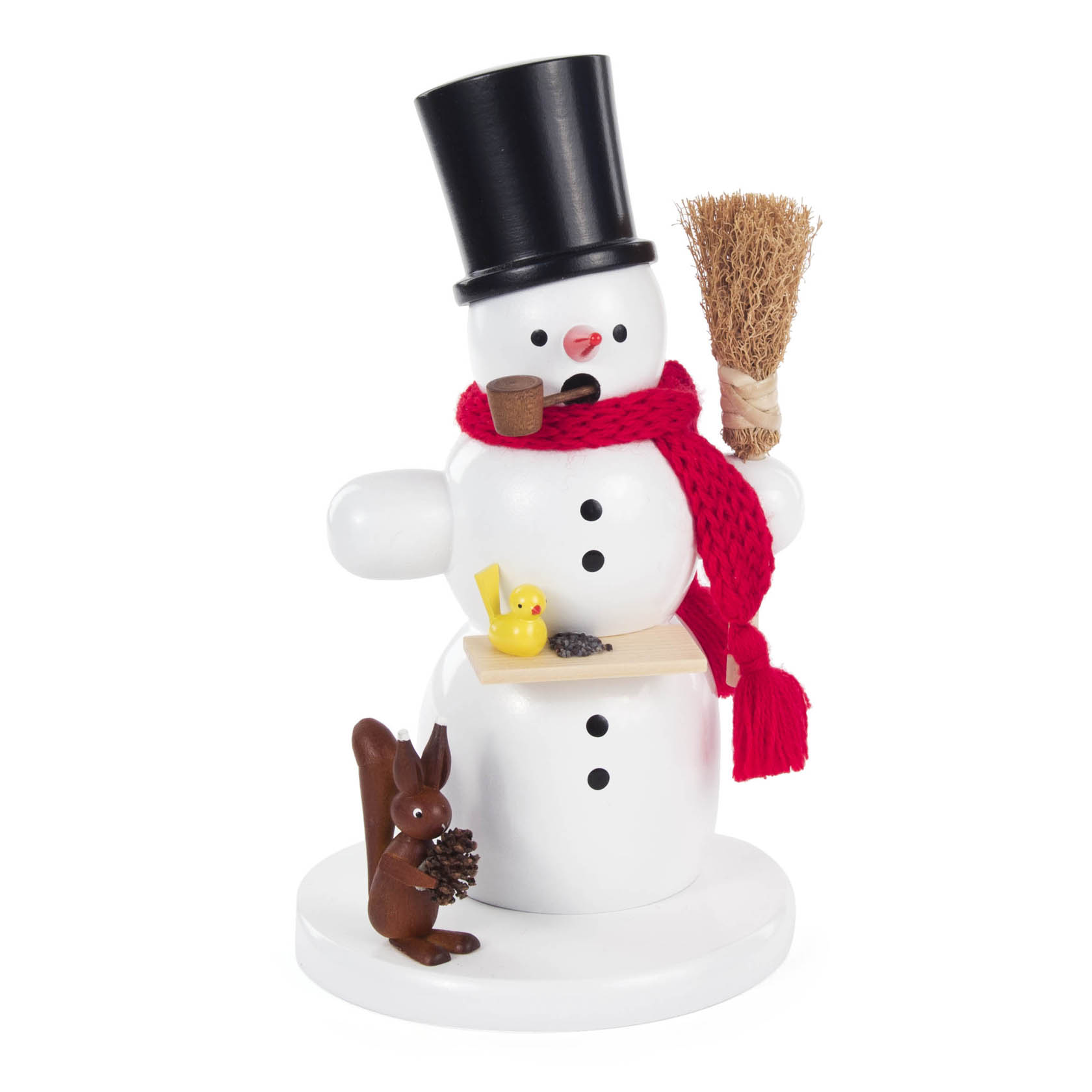 Räuchermann Schneemann mit Eichhörnchen im Dregeno Online Shop günstig kaufen