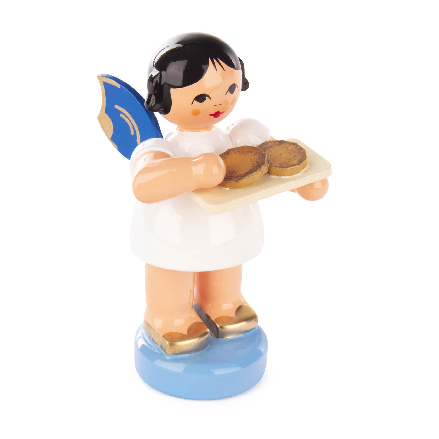 Engel stehend mit 2 Dalken,blaue Flügel im Dregeno Online Shop günstig kaufen