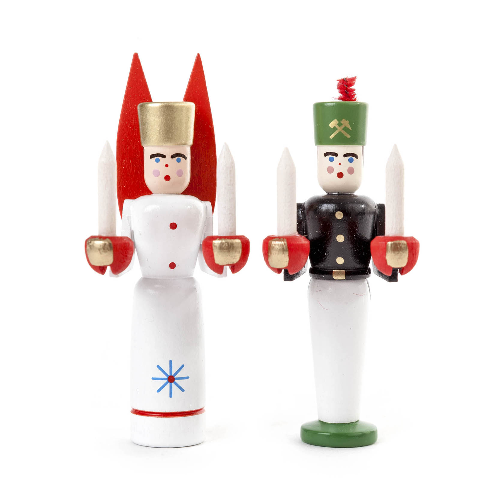 Miniatur Engel und Bergmann, (Engel mit roten Flügel) im Dregeno Online Shop günstig kaufen