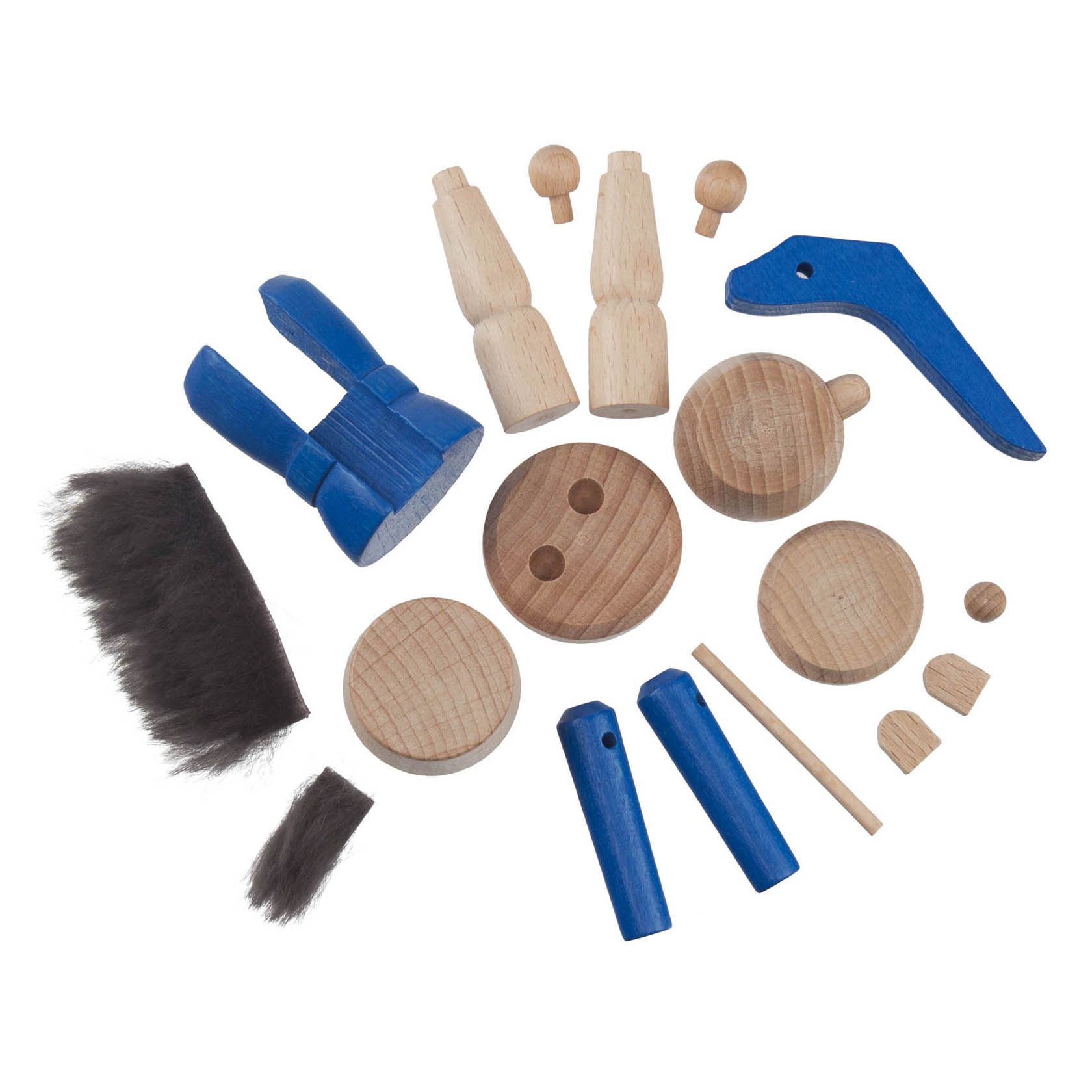 wooden kit nutcracker king blue