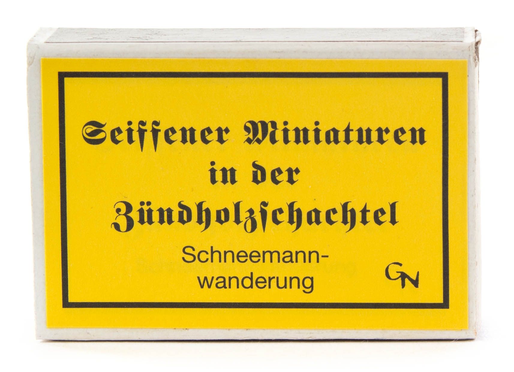 Zündholzschachtel Schneemannwanderung