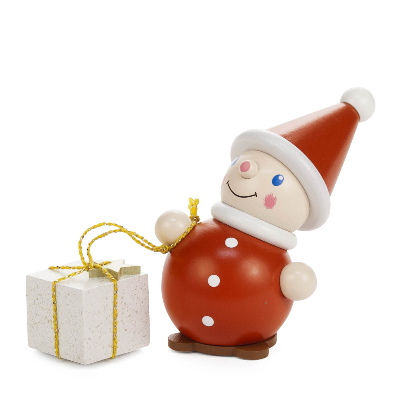 Wichtel mit Geschenk farbig, Bestückung für Vario-Leuchter