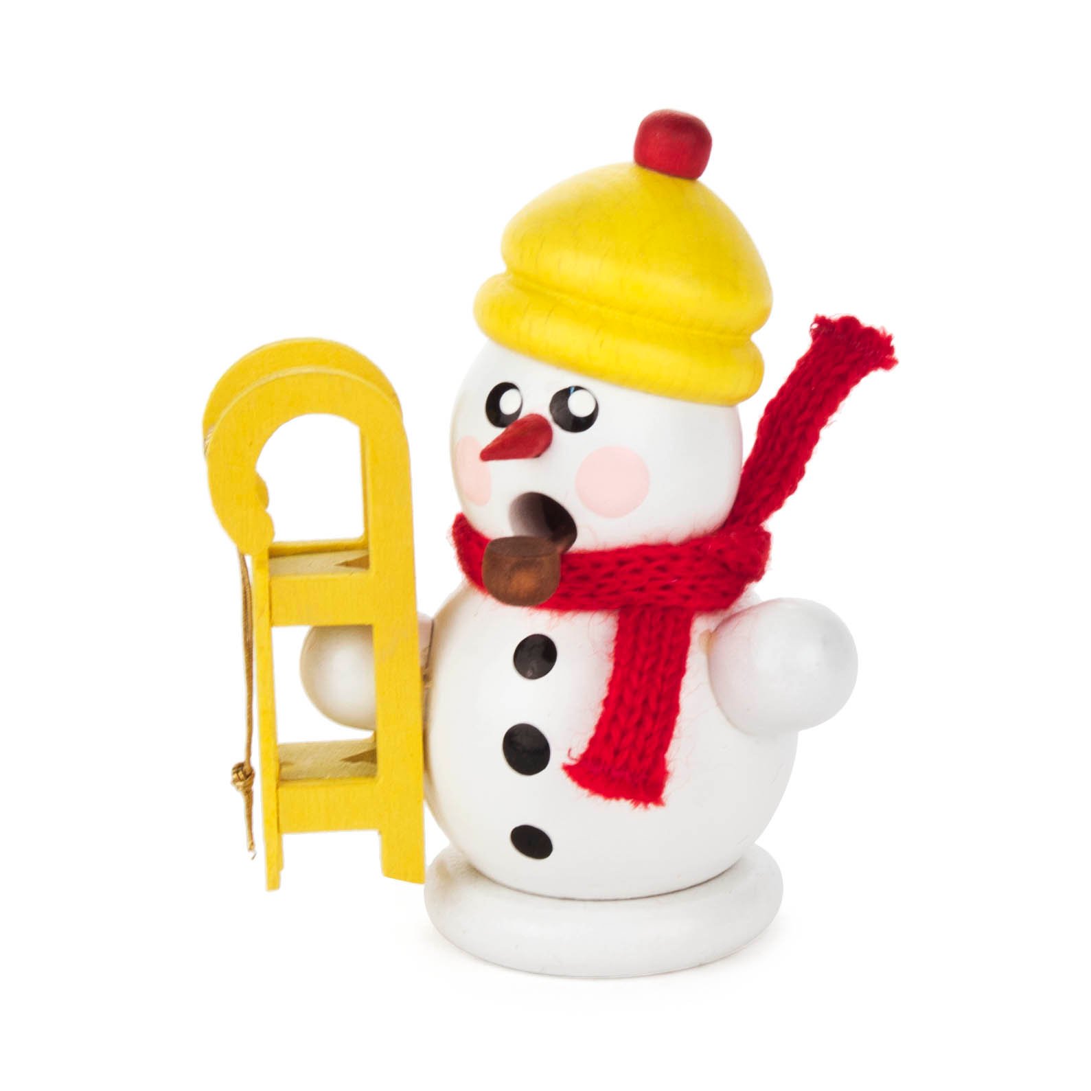 Mini-Räuchermann Schneemann mit Schlitten im Dregeno Online Shop günstig kaufen