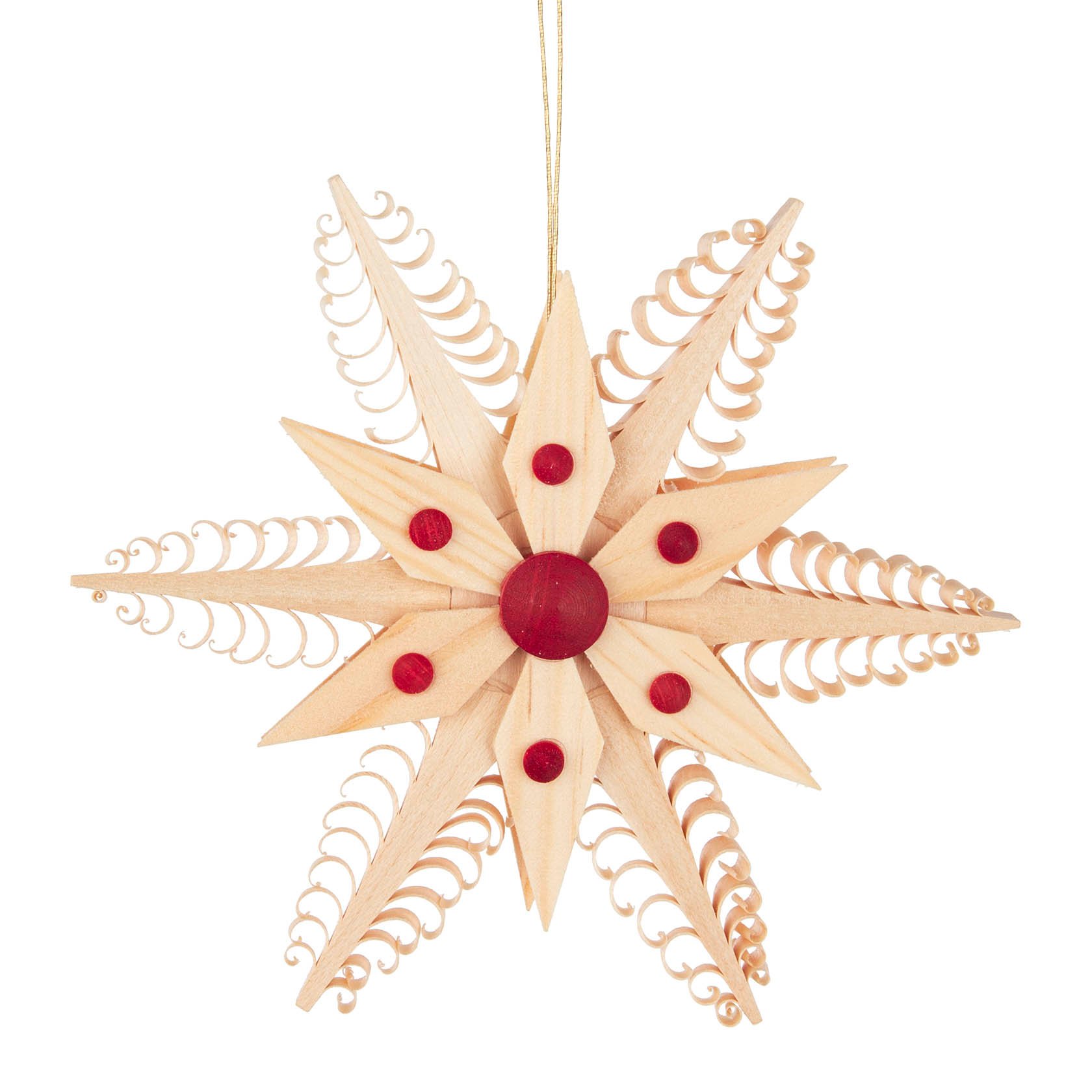 Behang Spanstern natur, rote Punkte im Dregeno Online Shop günstig kaufen